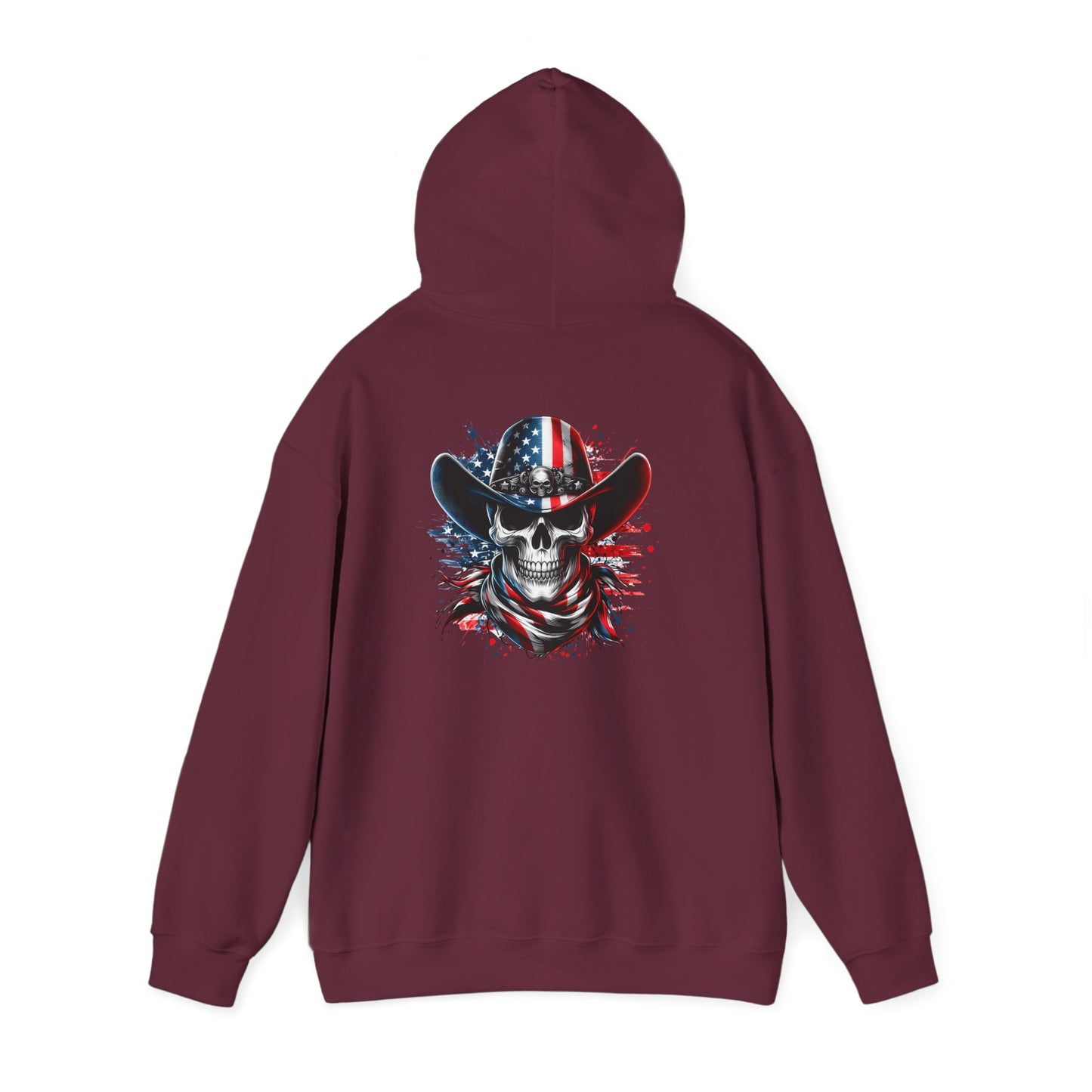 Patriotic Skull Hoodie Skull Sweatshirt, Halloween Sweatshirt