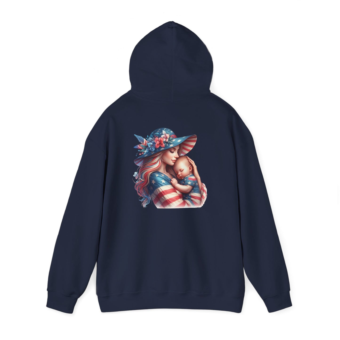 Patriotic Mother and Child Hoodie Indepen dence Day,