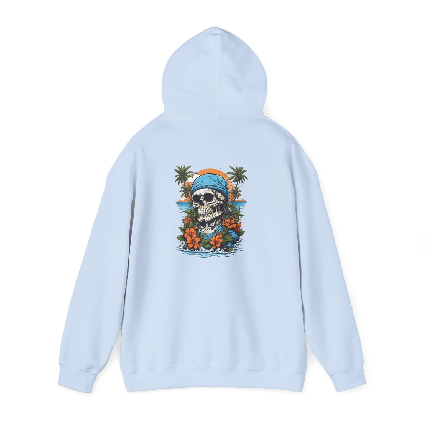 Tropical Skull Hoodie Beach Vibes, Summer Fashion