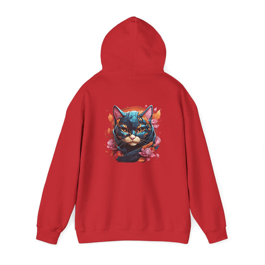 Vibrant Cat Art Hoodie, Cozy Unisex personalized Sweatshirt, Perfect Gift for Cat Lovers, Unique Artwork, Casual Fashion