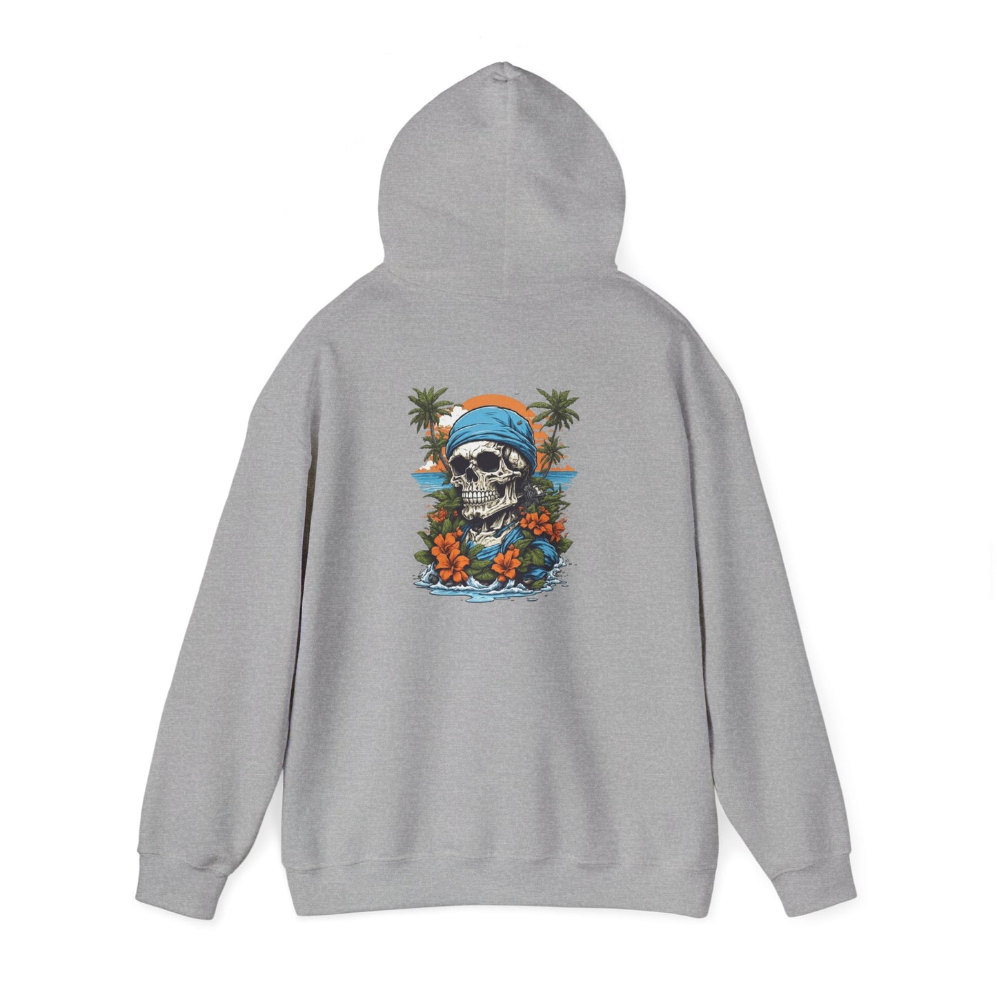 Tropical Skull Hoodie Beach Vibes, Summer Fashion