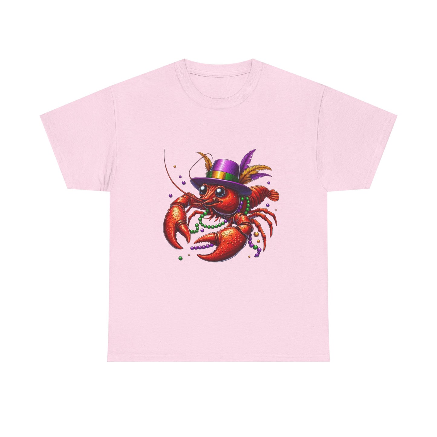 Mardi Gras Lobster Tee, Unisex Heavy Cotton T-Shirt, Fun Carnival Shirt, Seafood Lover Gift, Party Apparel, Festive Clothing