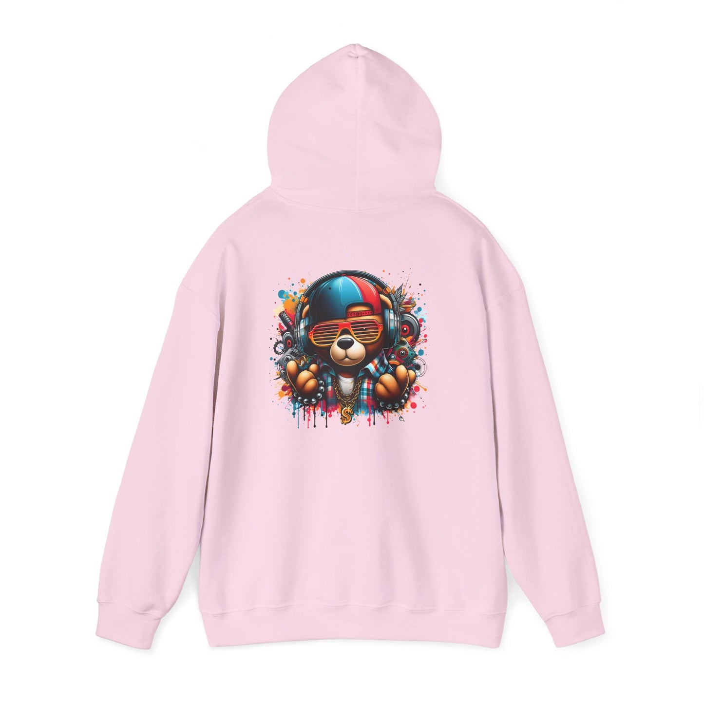 Colorful Bear Graphic Hoodie, personalized Unisex Sweatshirt for Animal Lovers, Gift for Birthdays, Casual Wear, Cozy Pullover, Streetwear Style