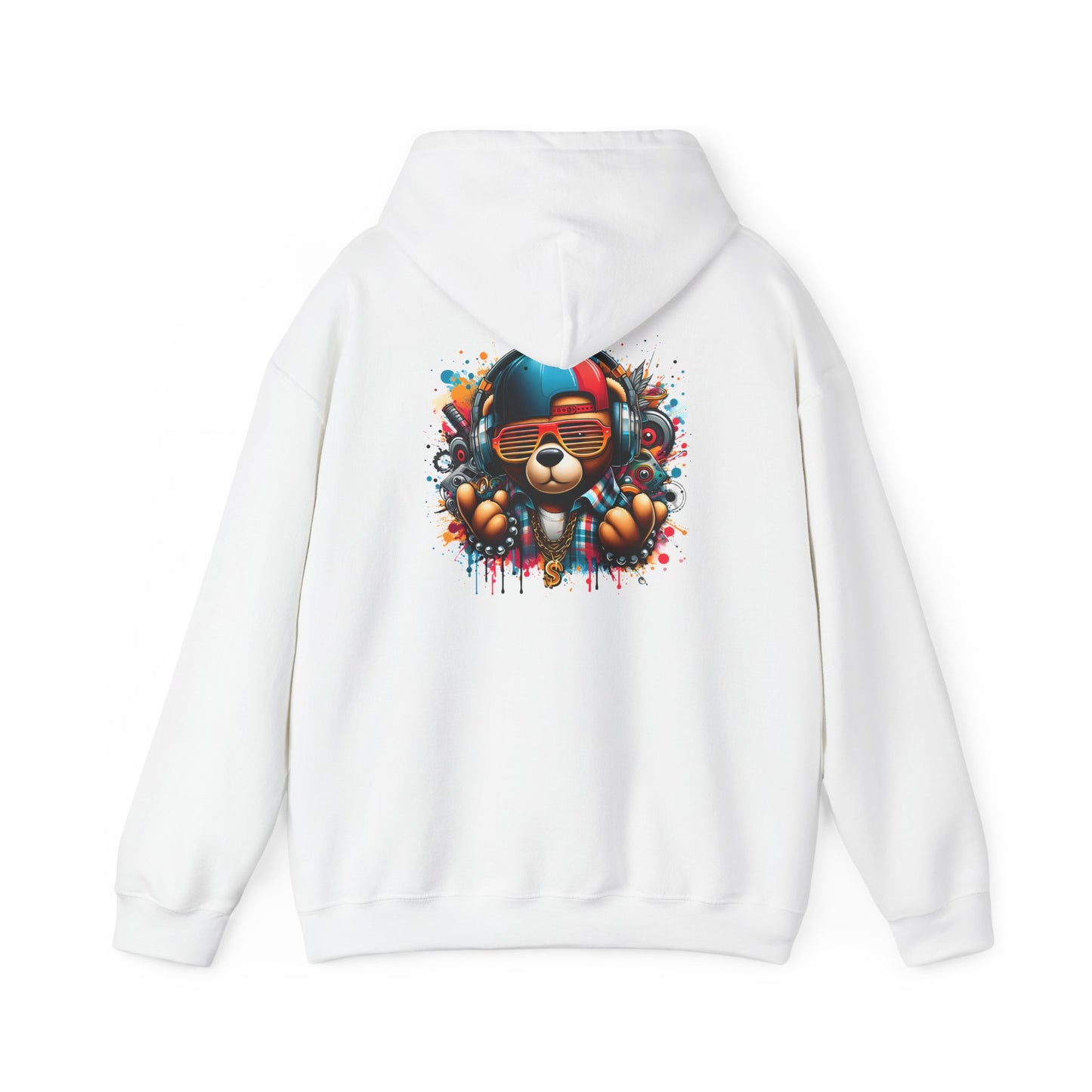 Colorful Bear Graphic Hoodie, personalized Unisex Sweatshirt for Animal Lovers, Gift for Birthdays, Casual Wear, Cozy Pullover, Streetwear Style