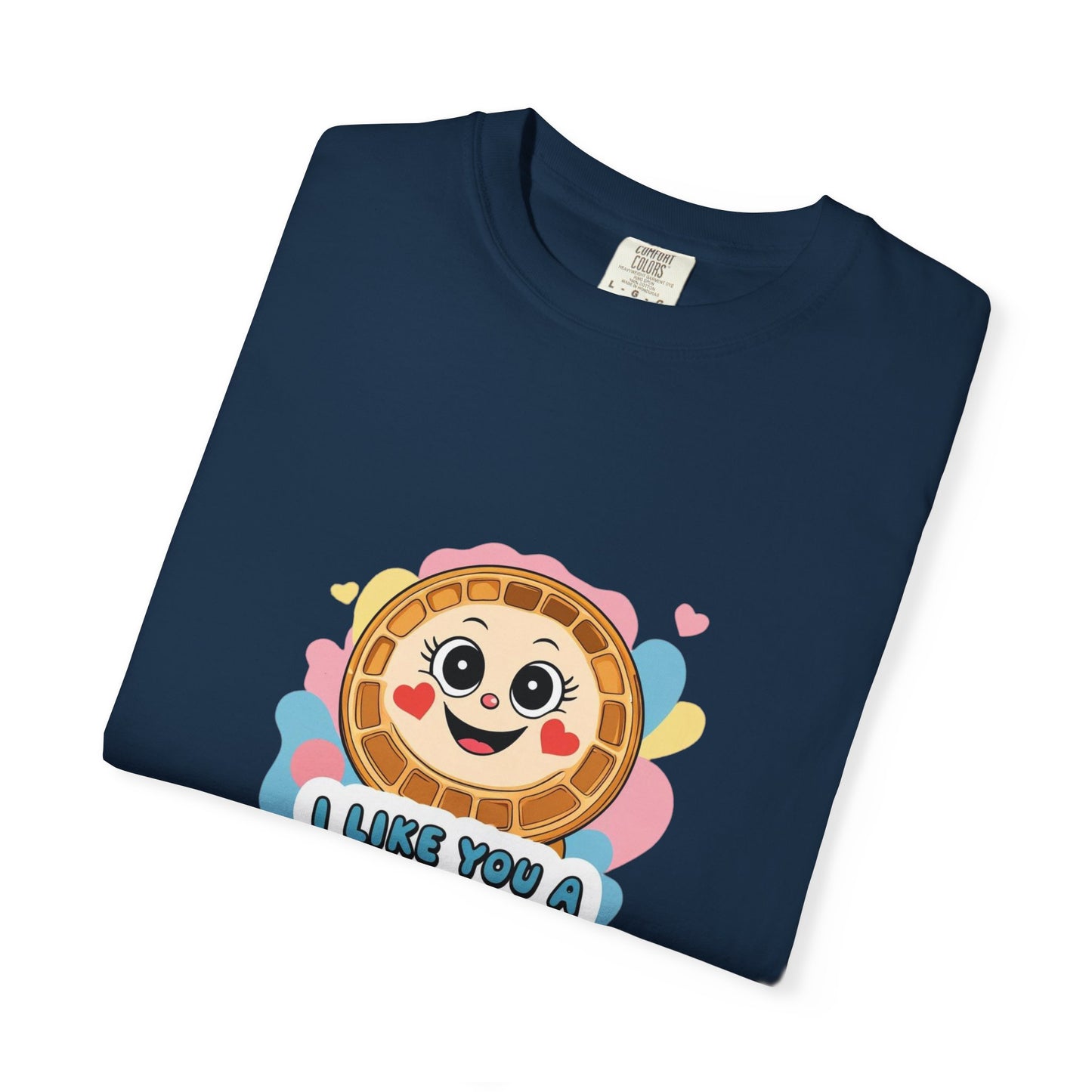 Playful Waffle Love T-Shirt | Funny Gift for Food Lovers, Cute Waffle Tee, Fun Casual Wear, Unisex, Valentine's Day