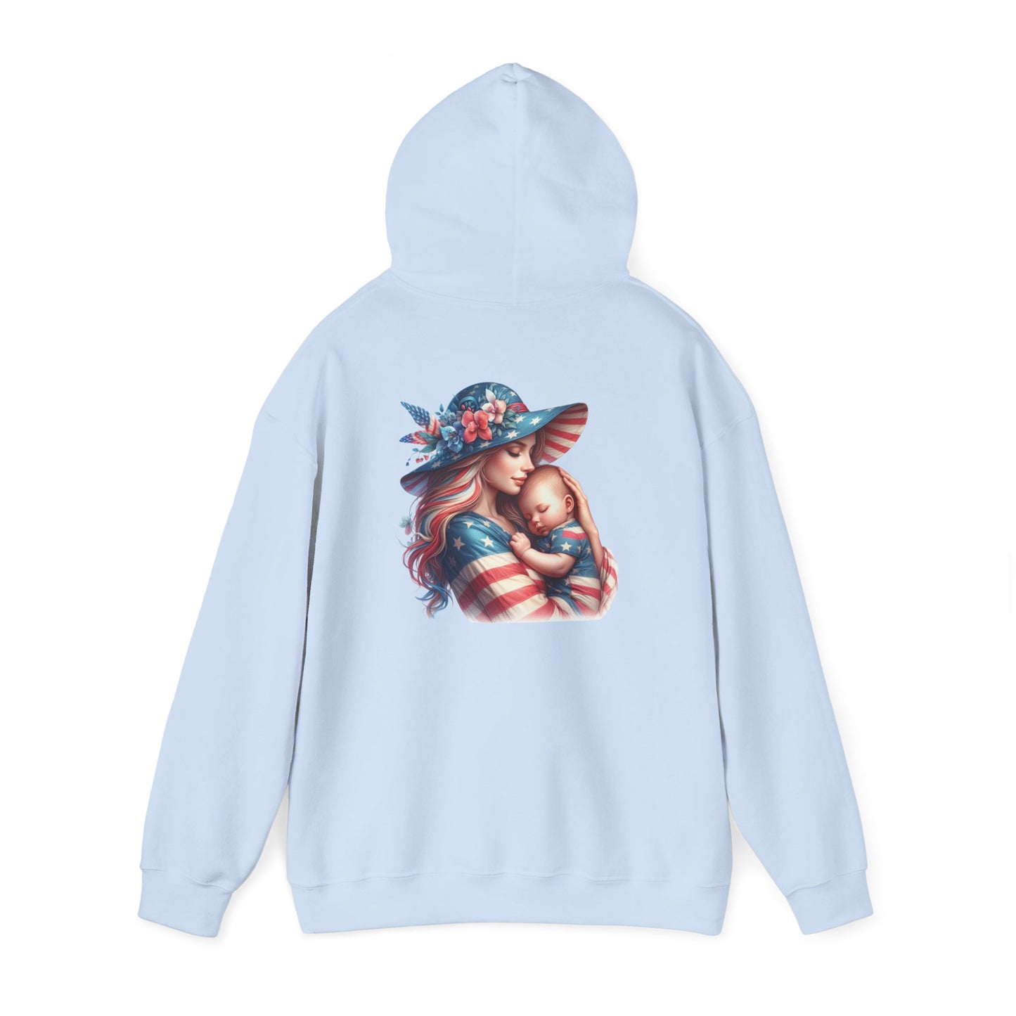 Patriotic Mother and Child Hoodie Indepen dence Day,