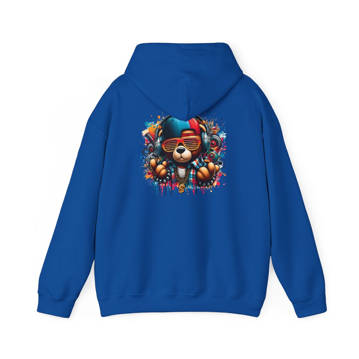 Colorful Bear Graphic Hoodie, personalized Unisex Sweatshirt for Animal Lovers, Gift for Birthdays, Casual Wear, Cozy Pullover, Streetwear Style