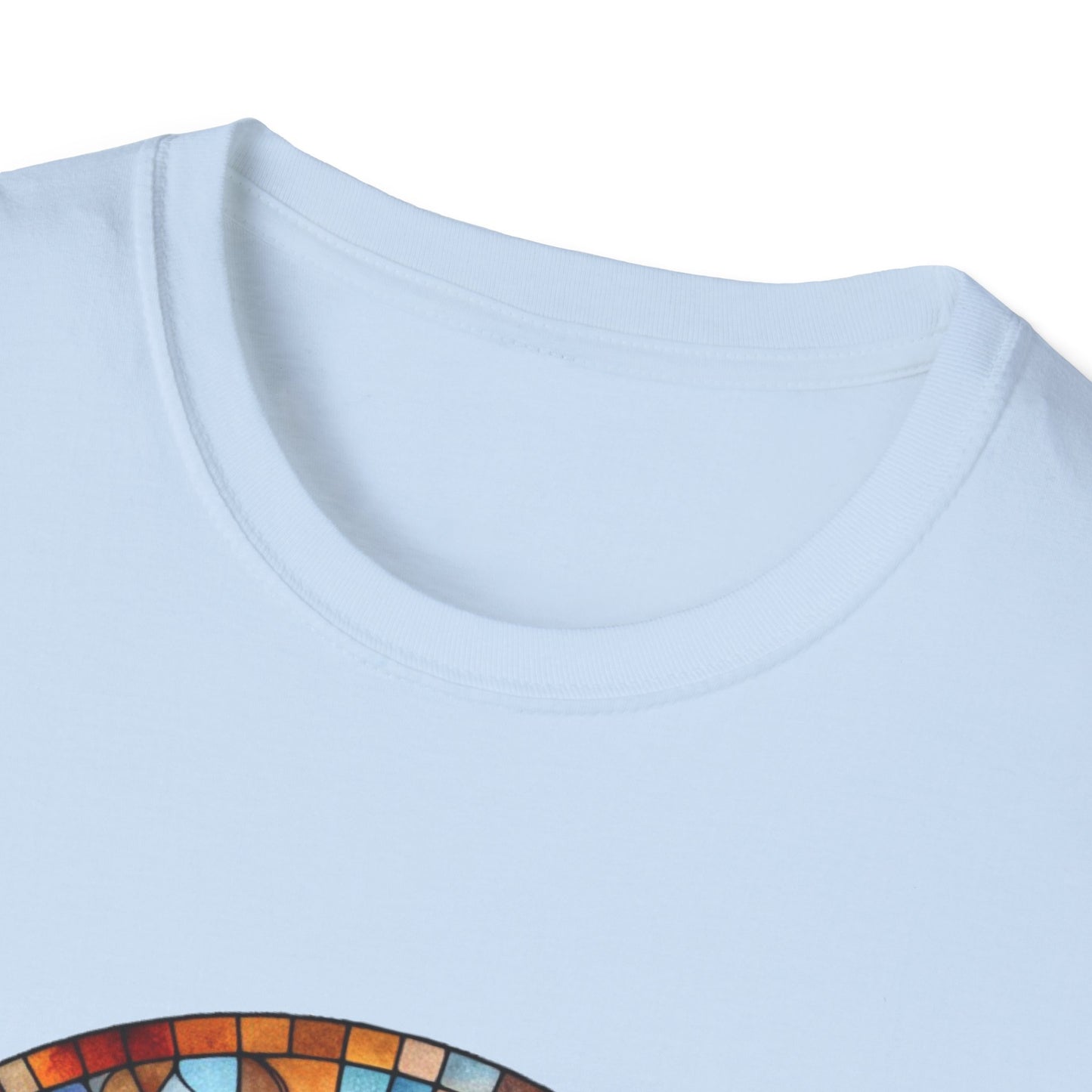 Stained Glass Portrait T-Shirt, Unisex Tee, Artistic Tee, Boho Fashion, Unique Gift, Self-Love Art