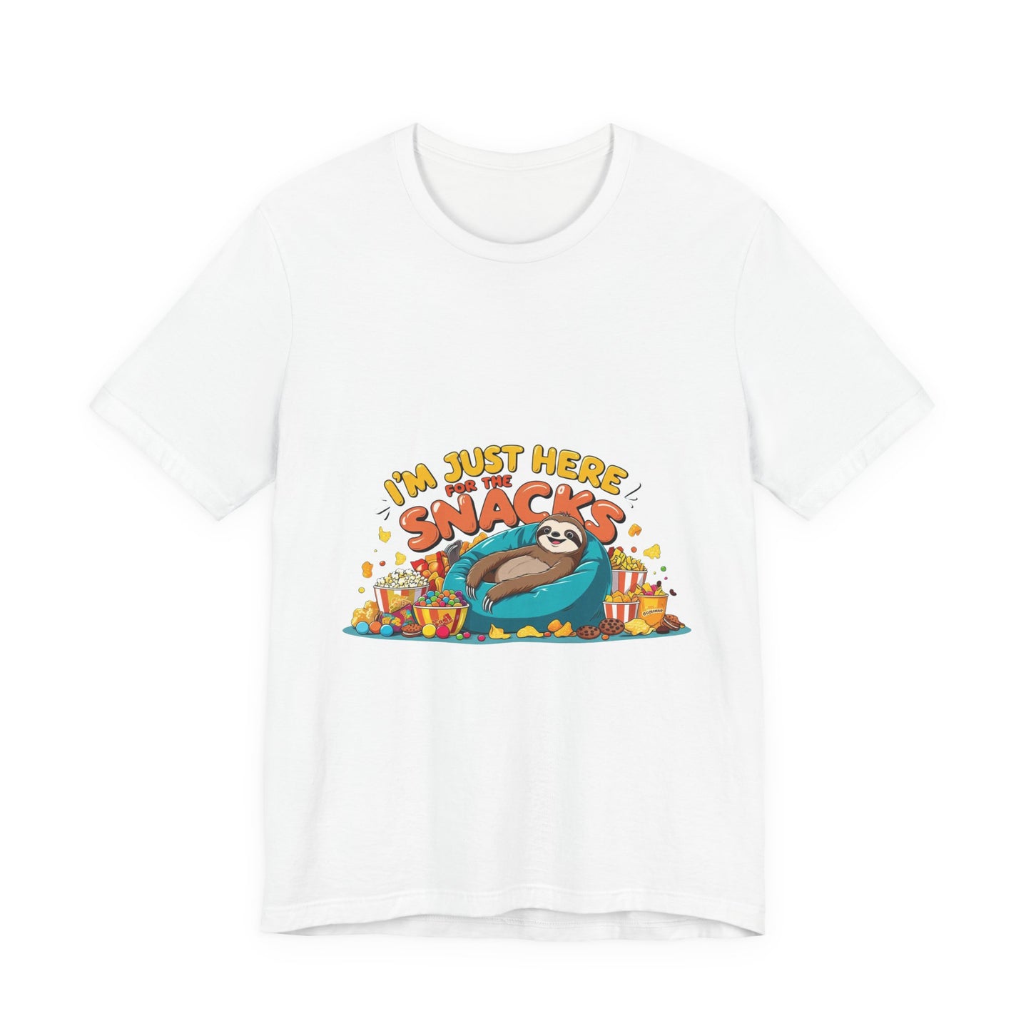 Snack Lover's Unisex Tee, Funny Graphic T-Shirt, Casual Wear, Gift for Foodies, Quirky Humor Apparel, Snack Time Essentials