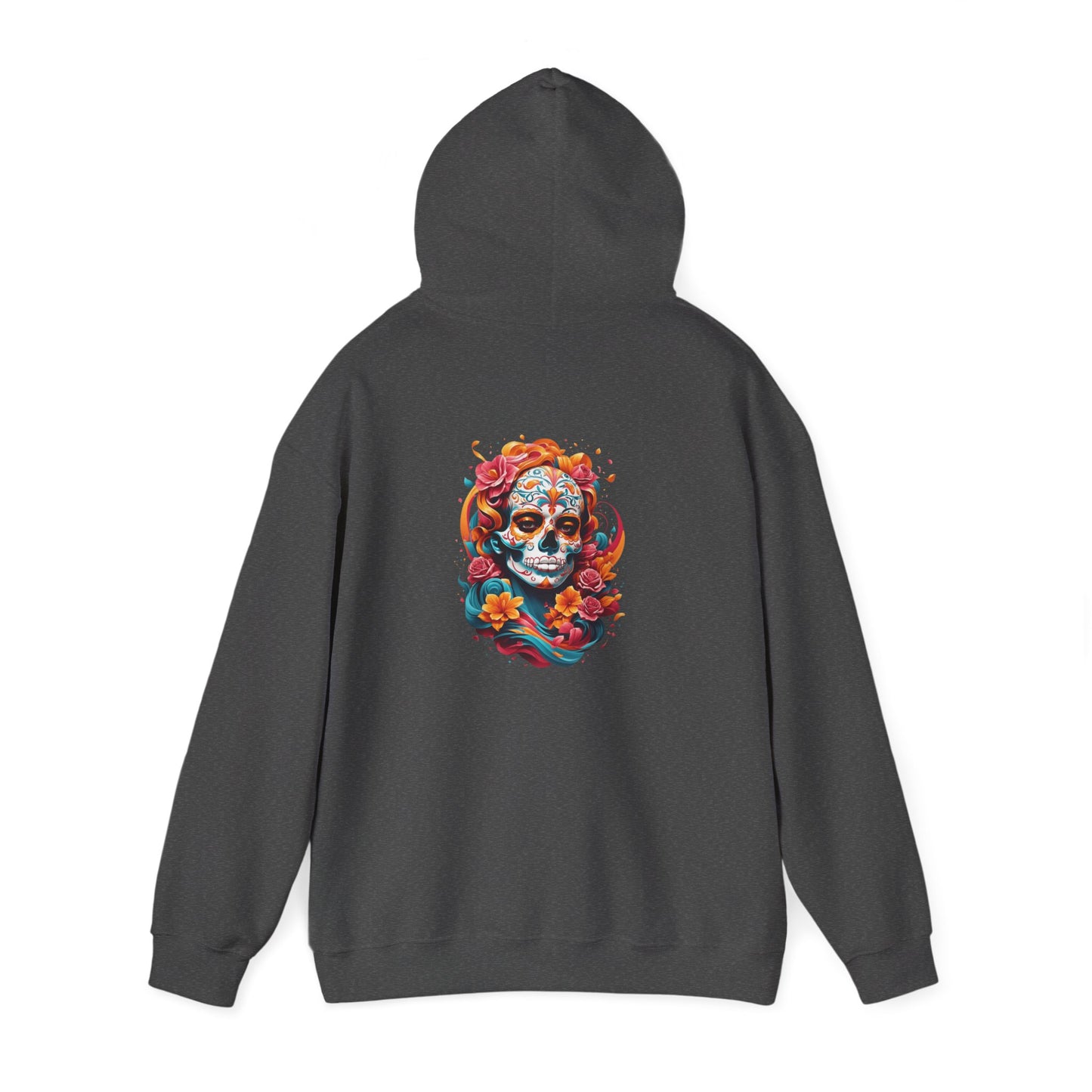 Colorful Skull Graphic Hooded Sweatshirt, personalized Unisex Hoodie, Casual Streetwear, Gift for Halloween, Cozy Outfit, Fall Fashion