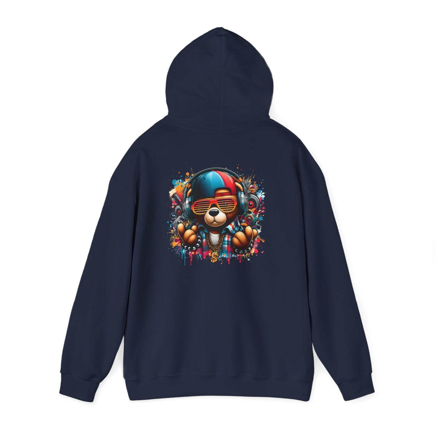Colorful Bear Graphic Hoodie, personalized Unisex Sweatshirt for Animal Lovers, Gift for Birthdays, Casual Wear, Cozy Pullover, Streetwear Style