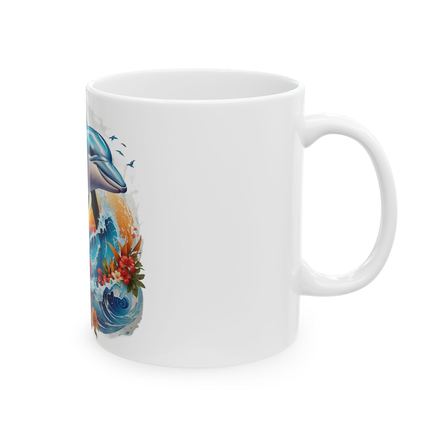 Tropical Dolphin Ceramic Mug