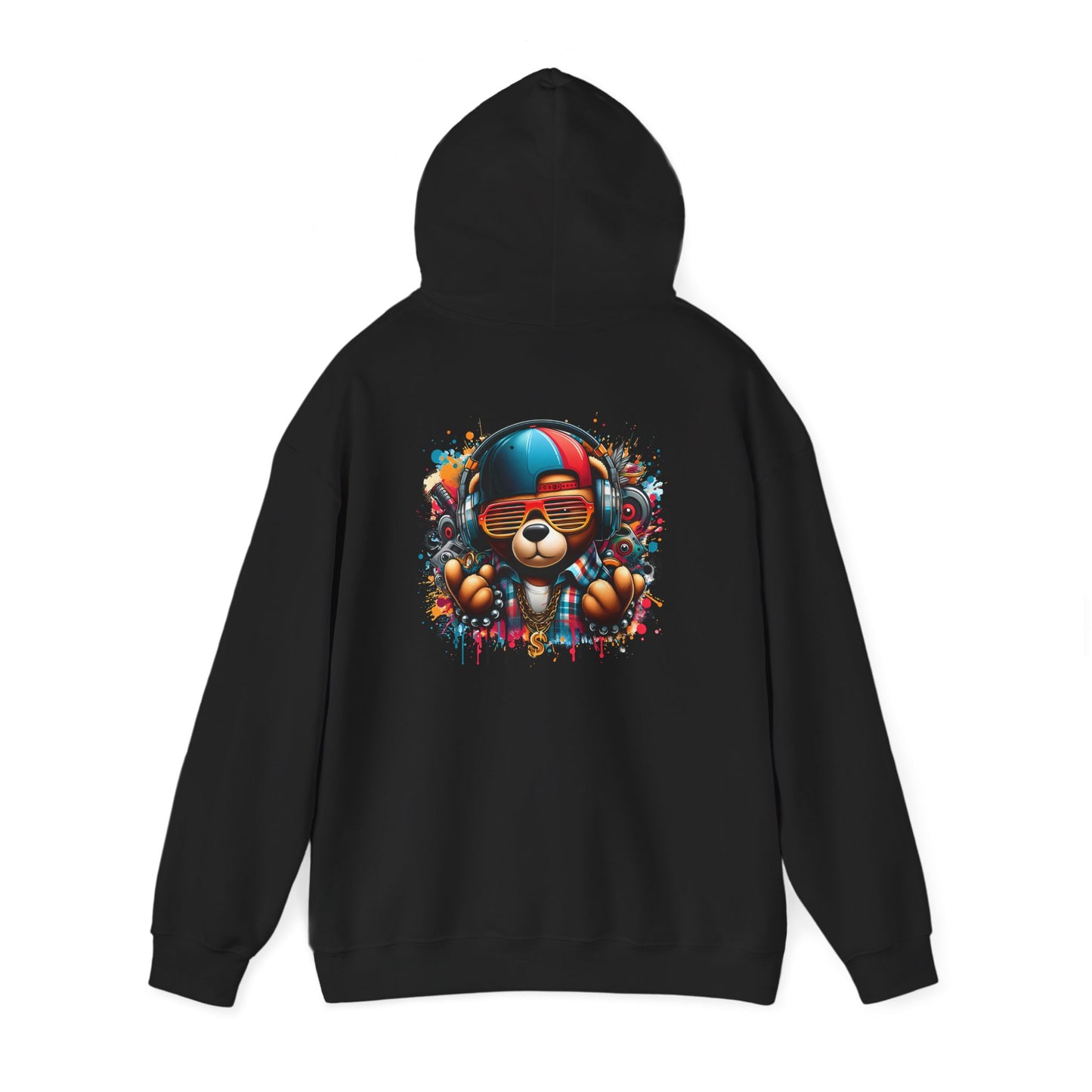 Colorful Bear Graphic Hoodie, personalized Unisex Sweatshirt for Animal Lovers, Gift for Birthdays, Casual Wear, Cozy Pullover, Streetwear Style