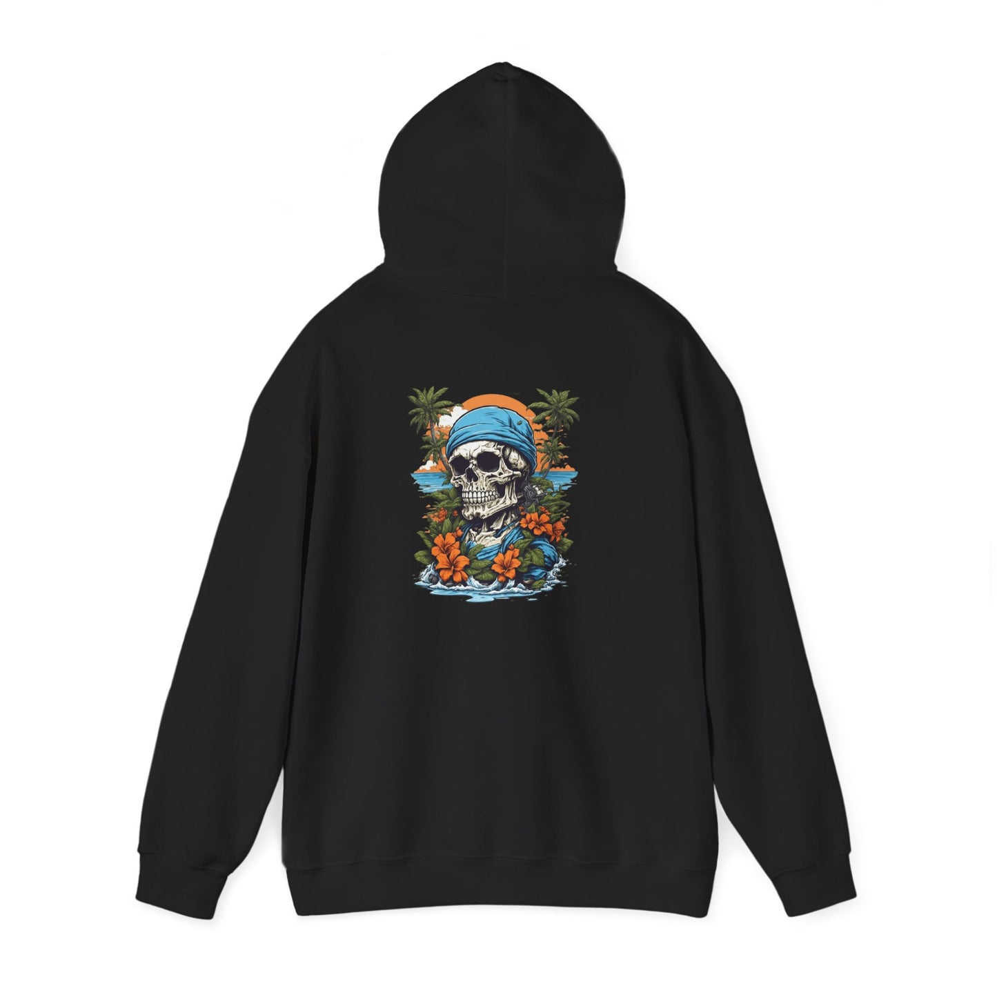 Tropical Skull Hoodie Beach Vibes, Summer Fashion