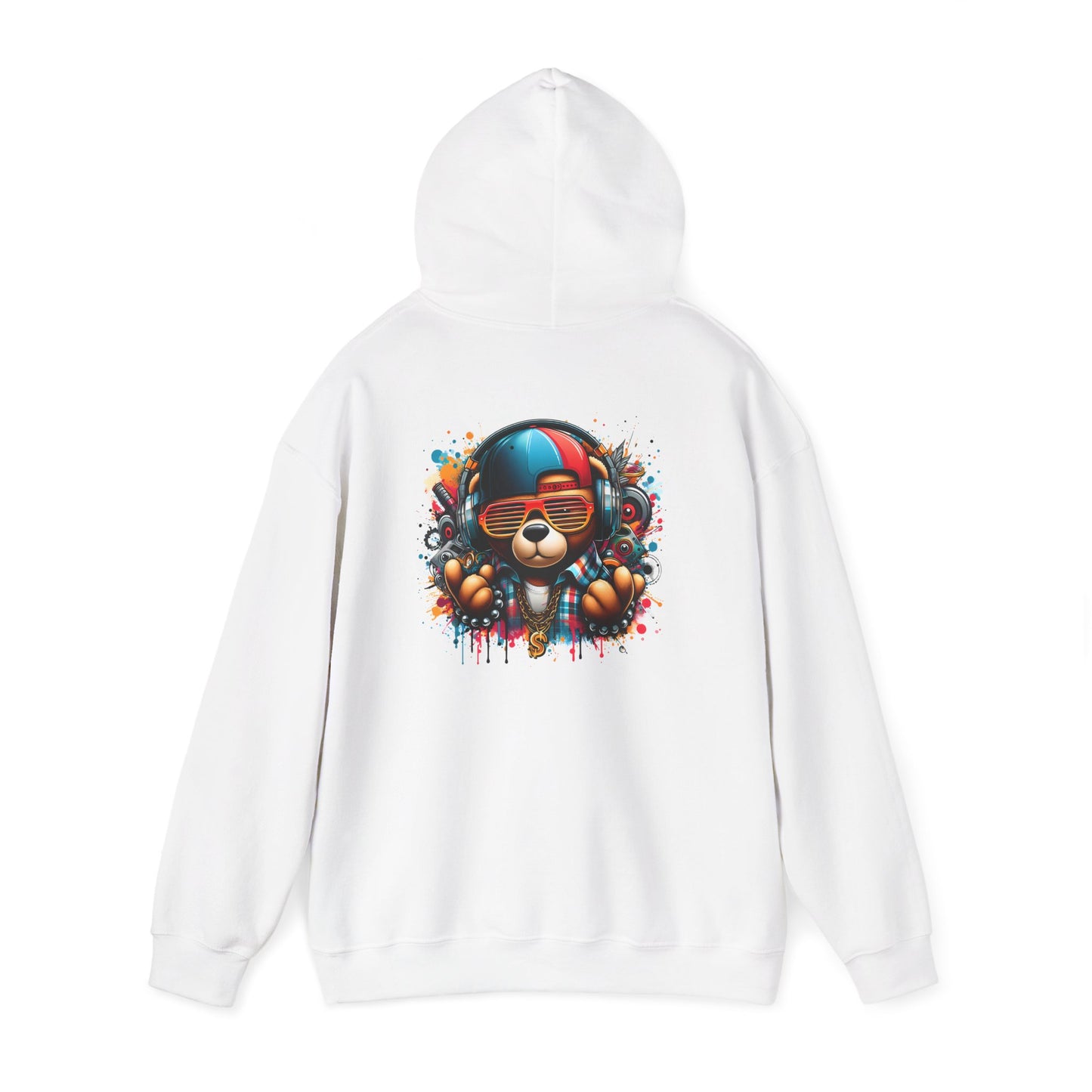Colorful Bear Graphic Hoodie, personalized Unisex Sweatshirt for Animal Lovers, Gift for Birthdays, Casual Wear, Cozy Pullover, Streetwear Style