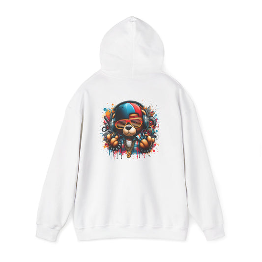 Colorful Bear Graphic Hoodie, personalized Unisex Sweatshirt for Animal Lovers, Gift for Birthdays, Casual Wear, Cozy Pullover, Streetwear Style