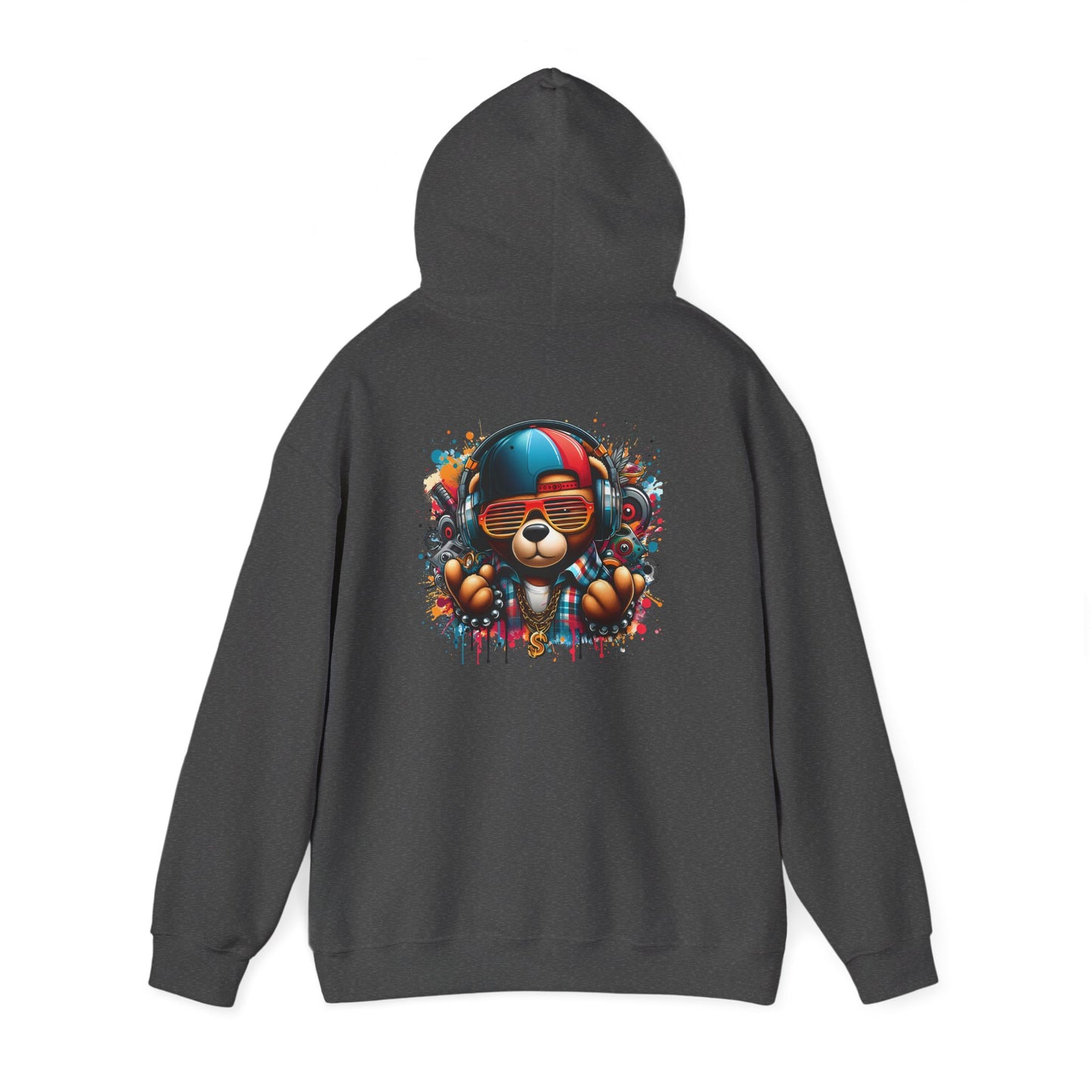 Colorful Bear Graphic Hoodie, personalized Unisex Sweatshirt for Animal Lovers, Gift for Birthdays, Casual Wear, Cozy Pullover, Streetwear Style
