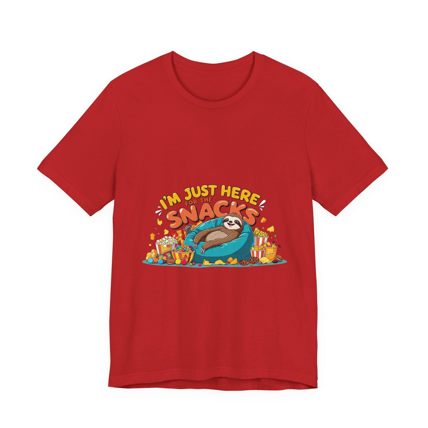 Snack Lover's Unisex Tee, Funny Graphic T-Shirt, Casual Wear, Gift for Foodies, Quirky Humor Apparel, Snack Time Essentials