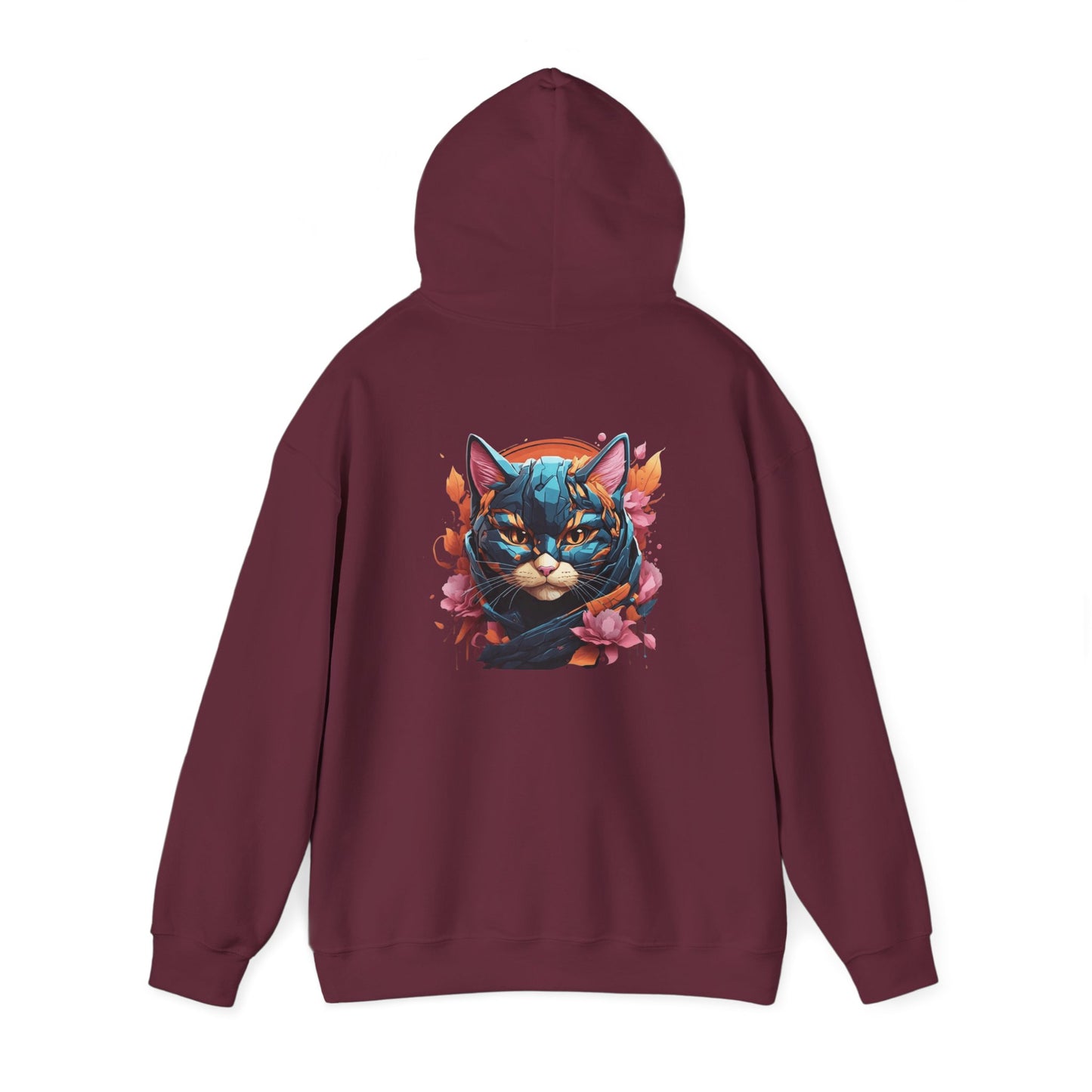 Vibrant Cat Art Hoodie, Cozy Unisex personalized Sweatshirt, Perfect Gift for Cat Lovers, Unique Artwork, Casual Fashion