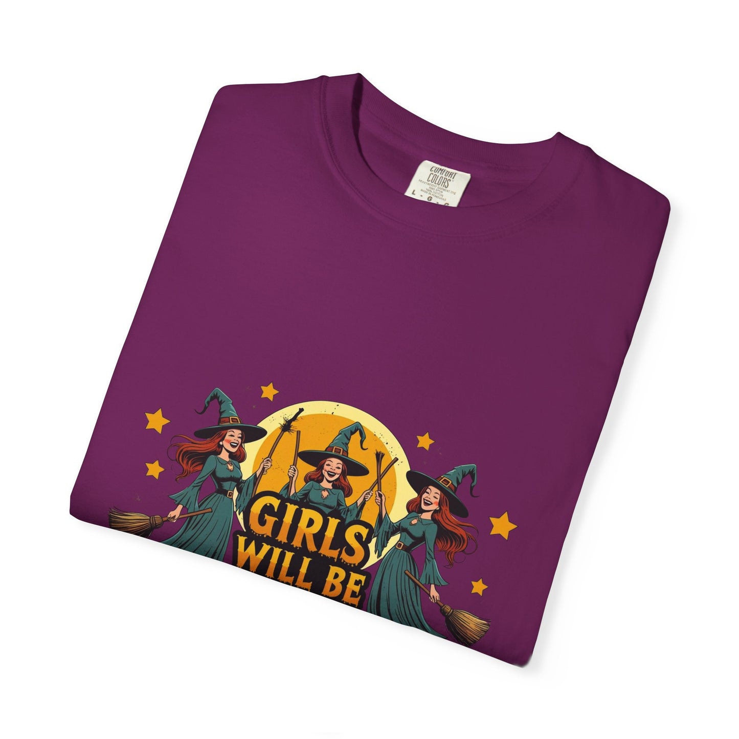 Spooky Witch T-Shirt for Halloween Fun, Girls Will Be Girls Tee, Unisex Halloween Shirt, Fall Fashion, Witch Costume Top