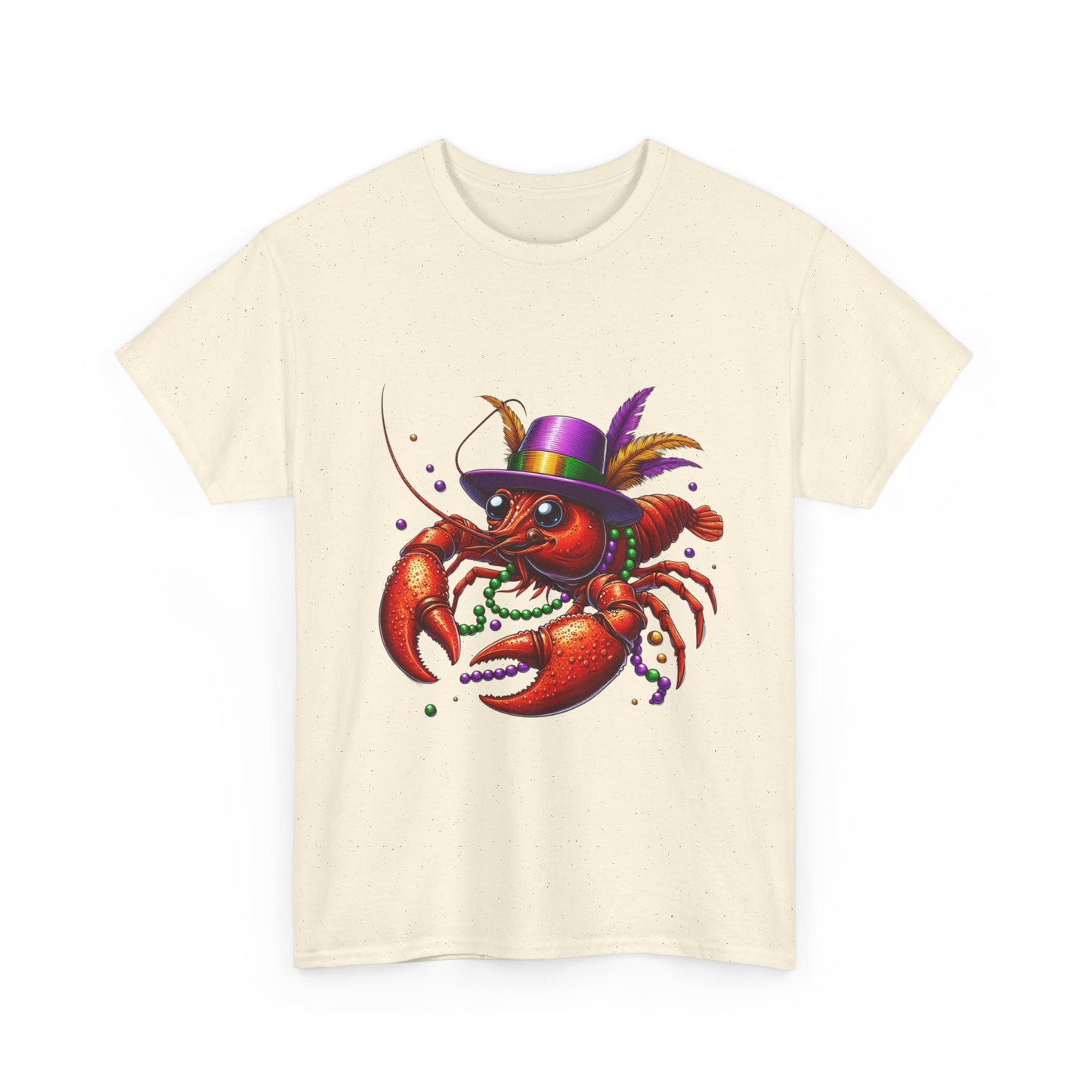 Mardi Gras Lobster Tee, Unisex Heavy Cotton T-Shirt, Fun Carnival Shirt, Seafood Lover Gift, Party Apparel, Festive Clothing