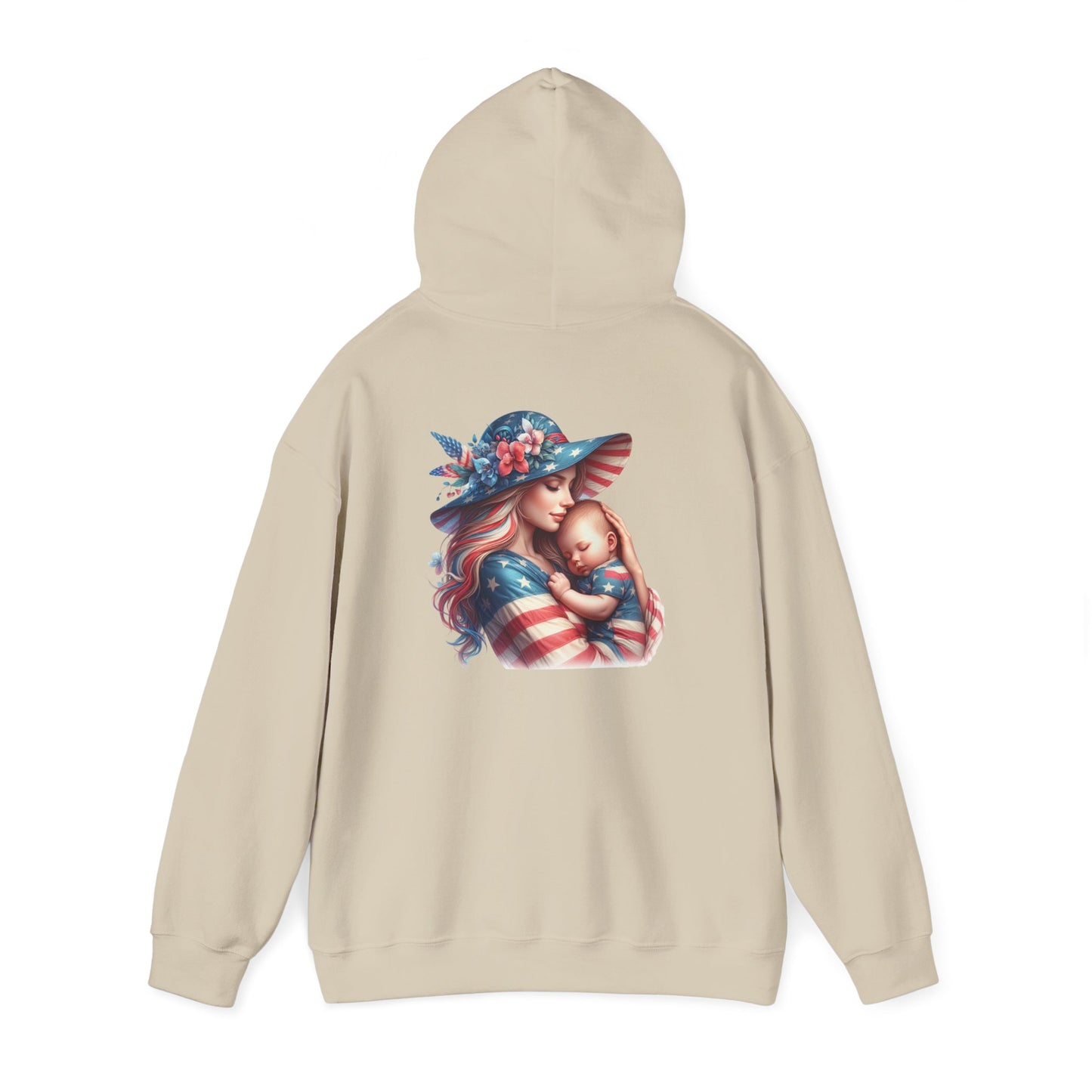 Patriotic Mother and Child Hoodie Indepen dence Day,