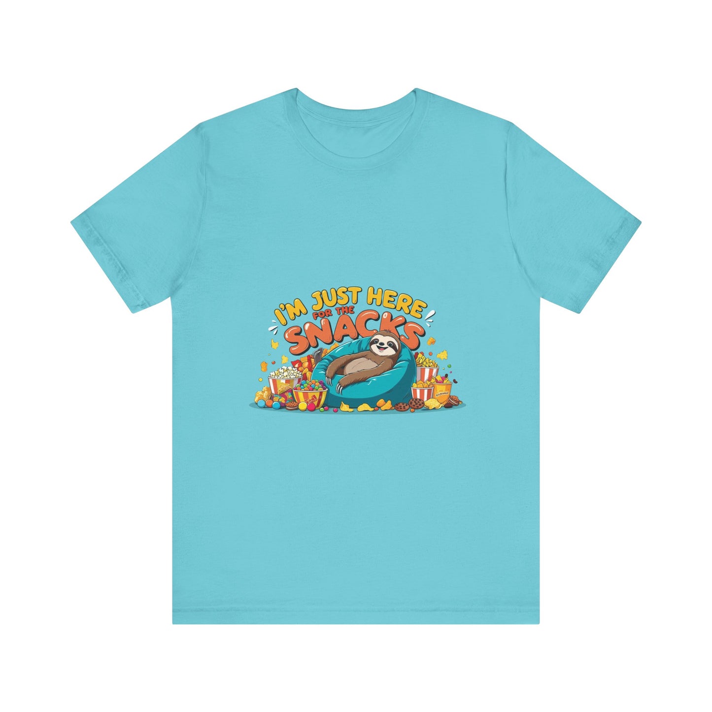 Snack Lover's Unisex Tee, Funny Graphic T-Shirt, Casual Wear, Gift for Foodies, Quirky Humor Apparel, Snack Time Essentials