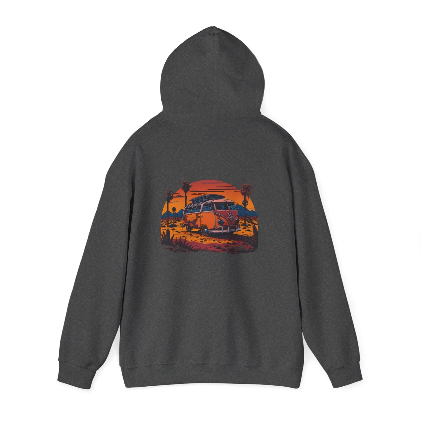 Retro Sunset Van Hoodie for Adventure Lovers, Cozy Sweatshirt, Beach Vibes Clothing, personalized Travel Gifts, Fall Fashion