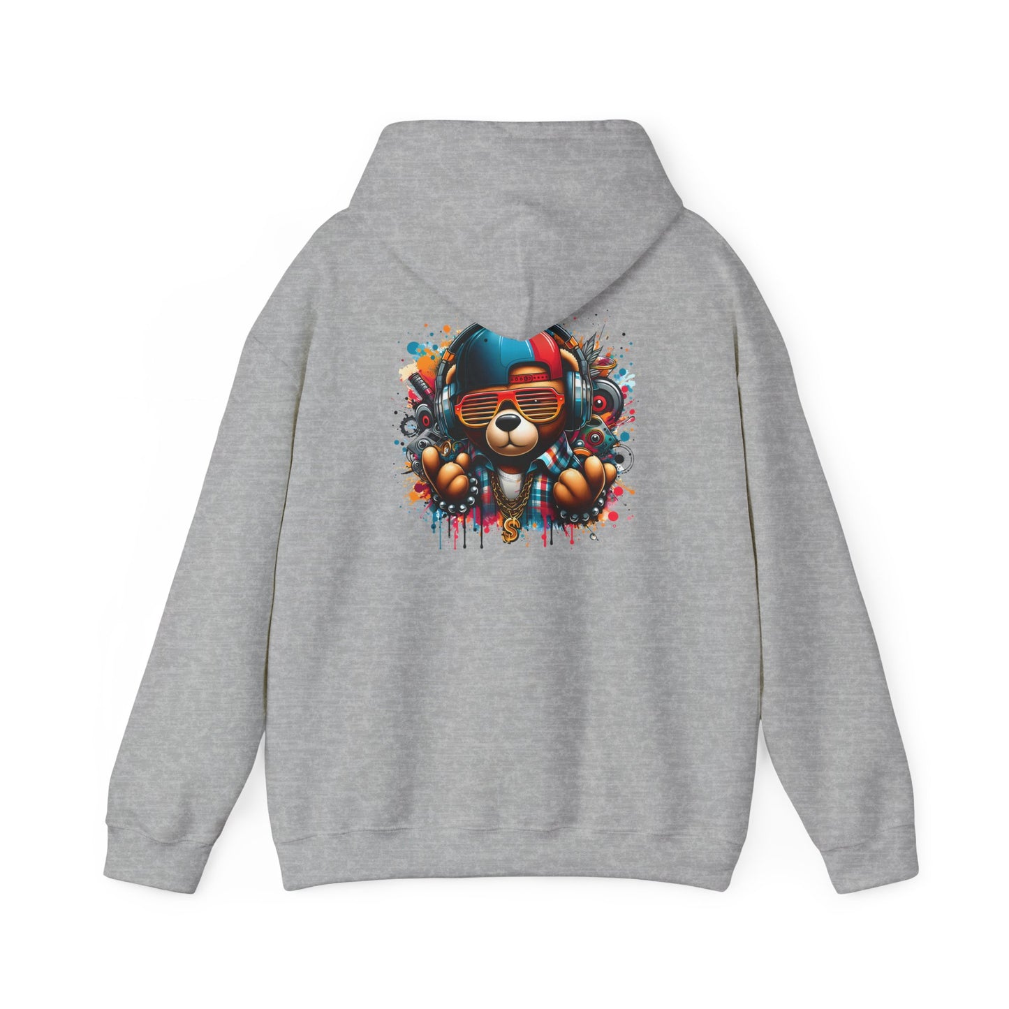 Colorful Bear Graphic Hoodie, personalized Unisex Sweatshirt for Animal Lovers, Gift for Birthdays, Casual Wear, Cozy Pullover, Streetwear Style