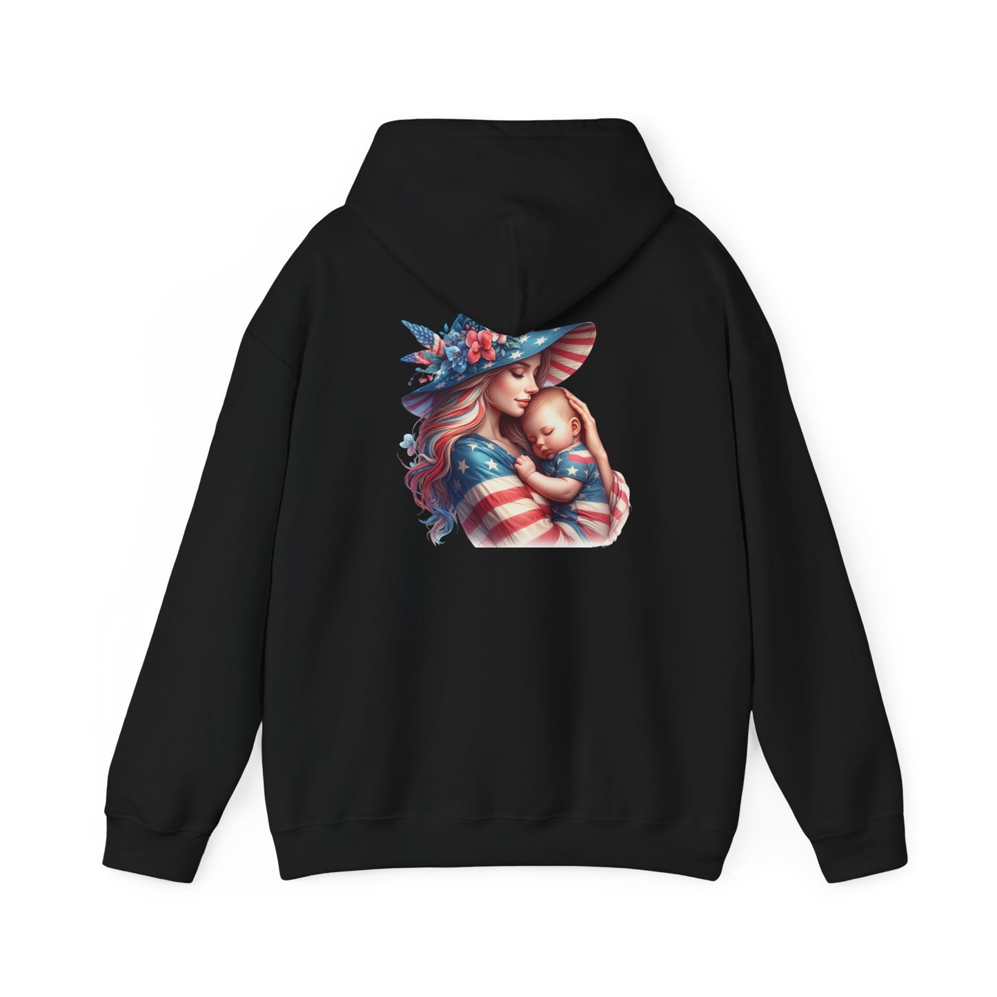 Patriotic Mother and Child Hoodie Indepen dence Day,
