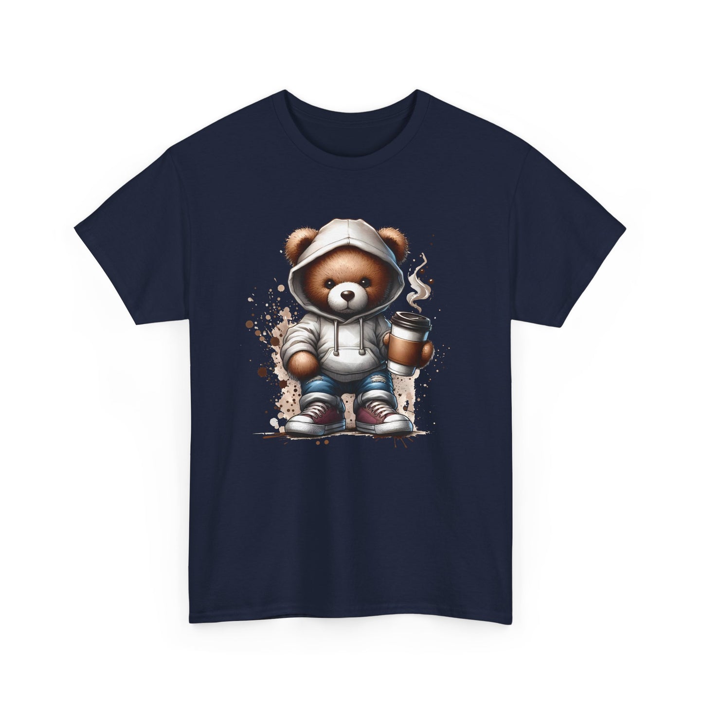 Cute Bear Graphic Tee, Unisex Cotton Shirt, Fun Casual Shirt, Gift for Animal Lovers, Cozy Everyday Wear, Ideal for Birthdays