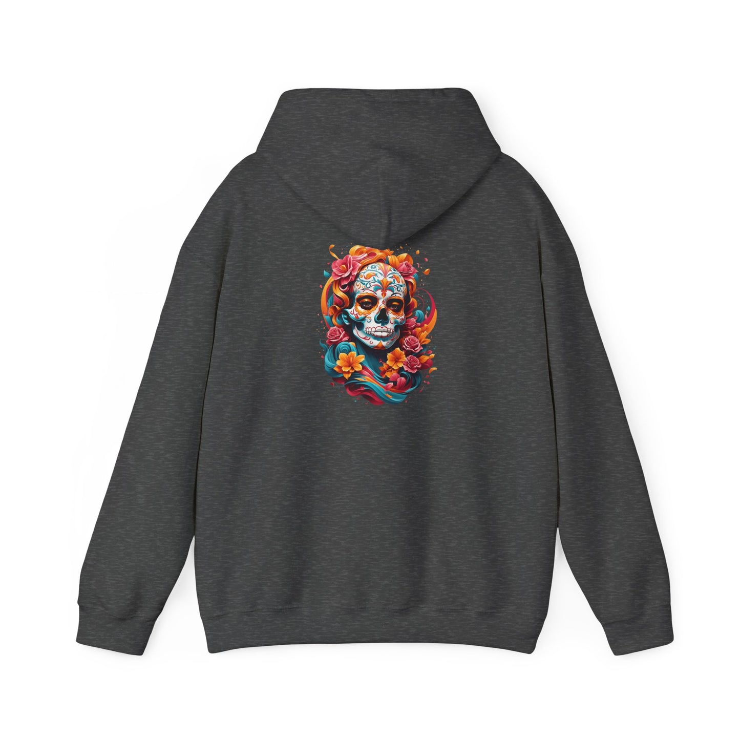 Colorful Skull Graphic Hooded Sweatshirt, personalized Unisex Hoodie, Casual Streetwear, Gift for Halloween, Cozy Outfit, Fall Fashion
