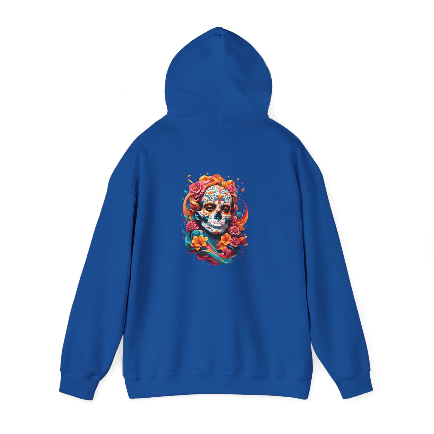 Colorful Skull Graphic Hooded Sweatshirt, personalized Unisex Hoodie, Casual Streetwear, Gift for Halloween, Cozy Outfit, Fall Fashion