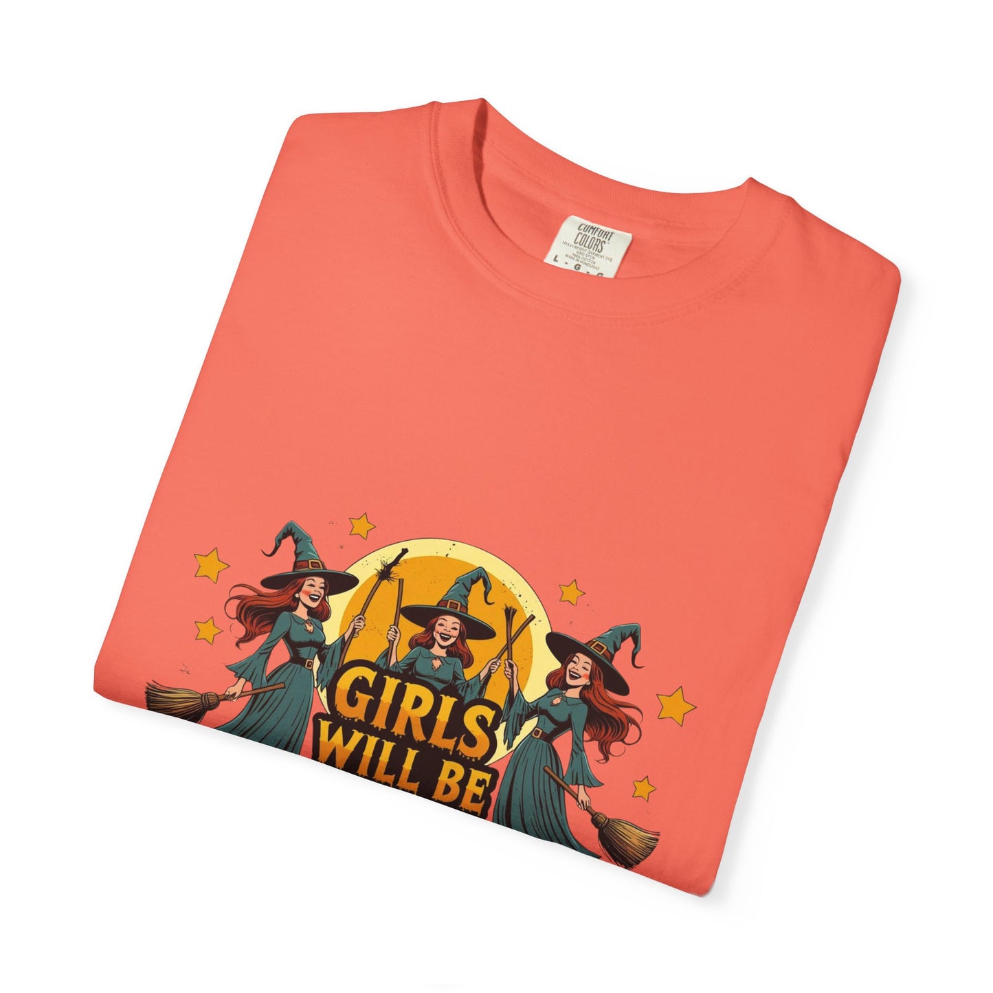 Spooky Witch T-Shirt for Halloween Fun, Girls Will Be Girls Tee, Unisex Halloween Shirt, Fall Fashion, Witch Costume Top