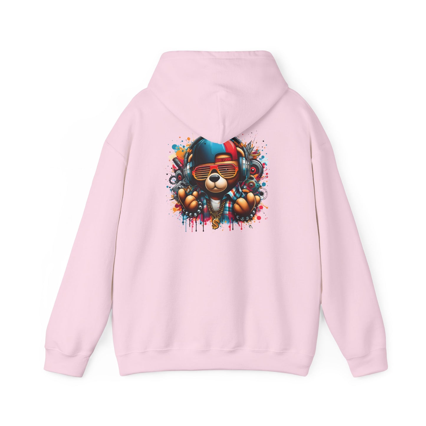 Colorful Bear Graphic Hoodie, personalized Unisex Sweatshirt for Animal Lovers, Gift for Birthdays, Casual Wear, Cozy Pullover, Streetwear Style