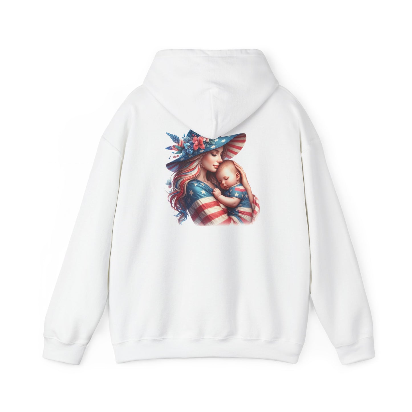 Patriotic Mother and Child Hoodie Indepen dence Day,