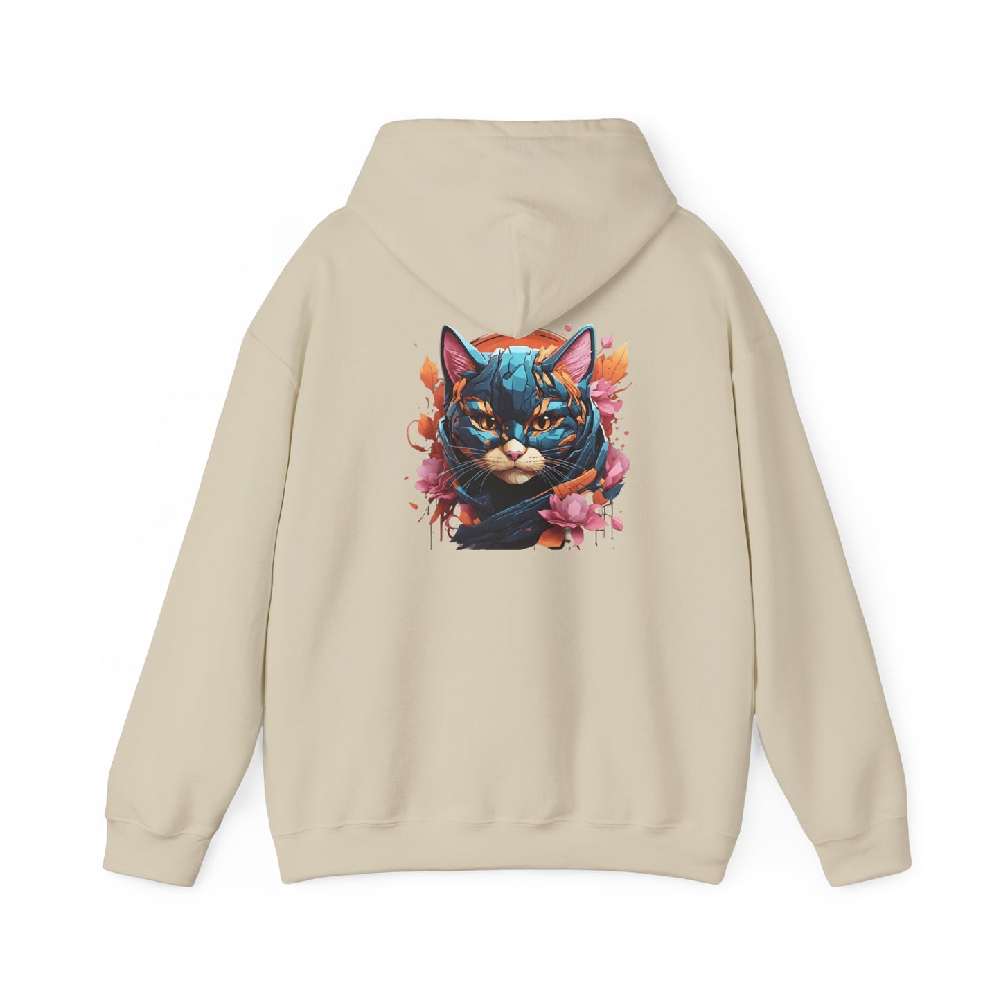 Vibrant Cat Art Hoodie, Cozy Unisex personalized Sweatshirt, Perfect Gift for Cat Lovers, Unique Artwork, Casual Fashion