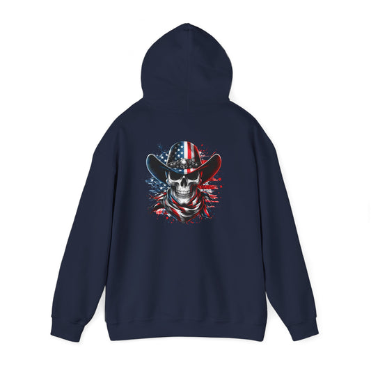 Patriotic Skull Hoodie Skull Sweatshirt, Halloween Sweatshirt