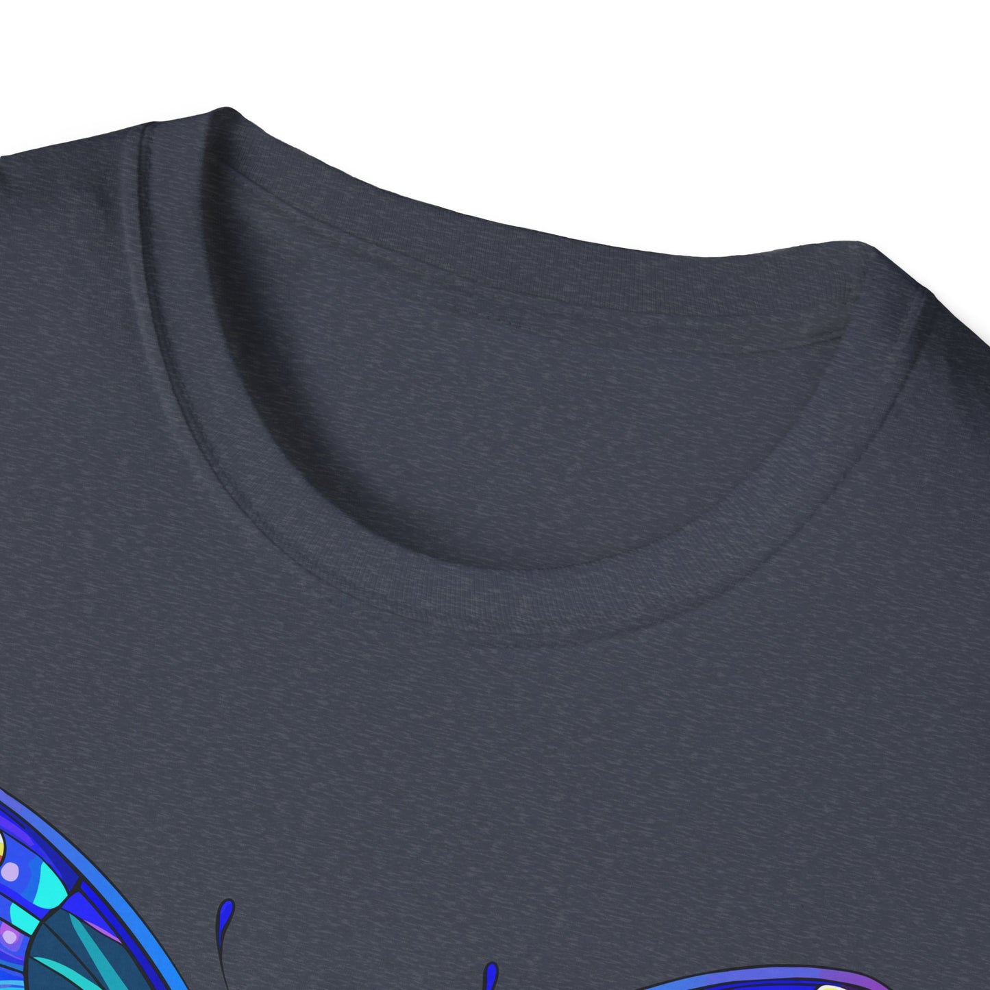 Butterfly Dreams Unisex Softstyle T-Shirt, Colorful Graphic Tee, Butterfly Shirt, Nature Lover Gift, Casual Wear, Unique Art T-Shirt
