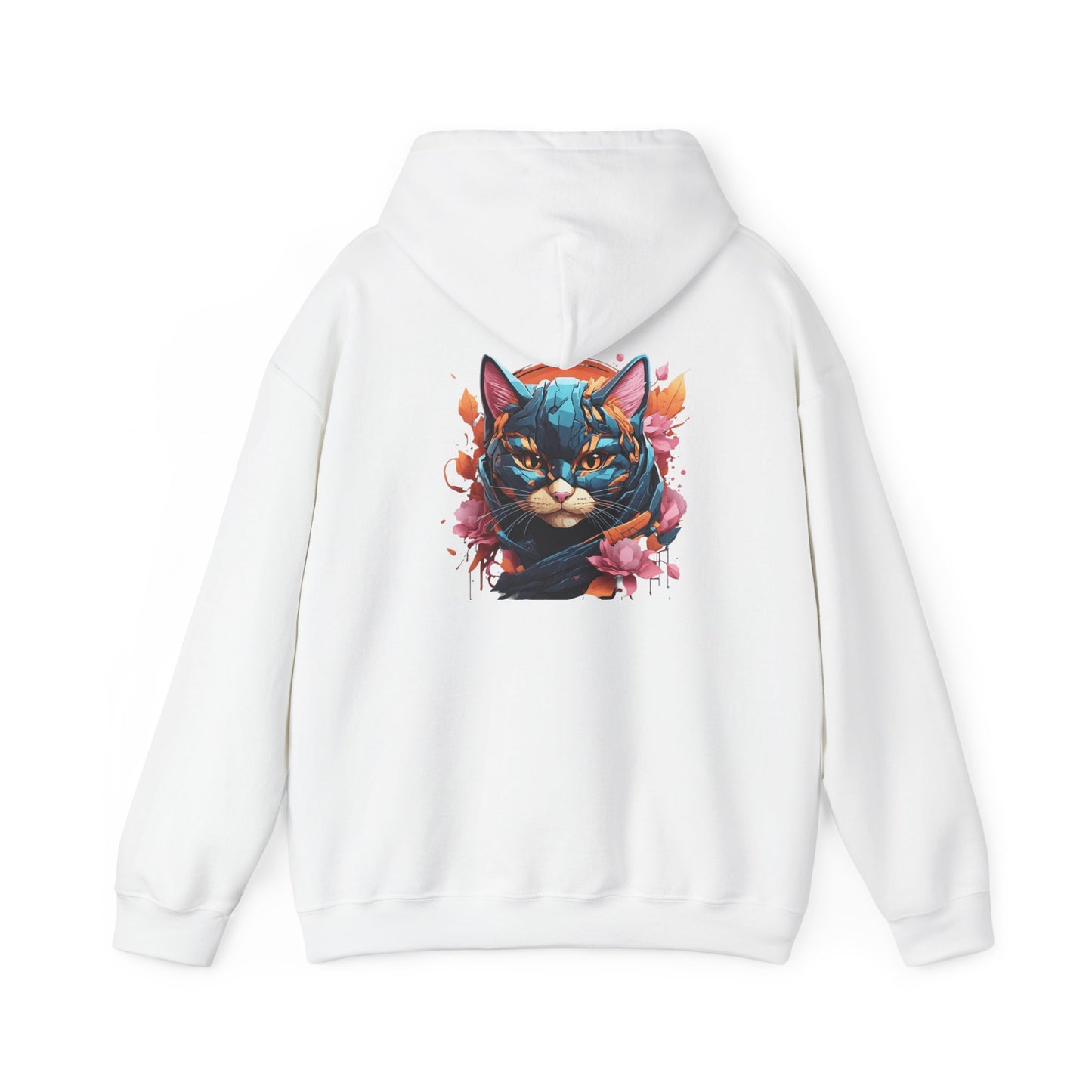 Vibrant Cat Art Hoodie, Cozy Unisex personalized Sweatshirt, Perfect Gift for Cat Lovers, Unique Artwork, Casual Fashion