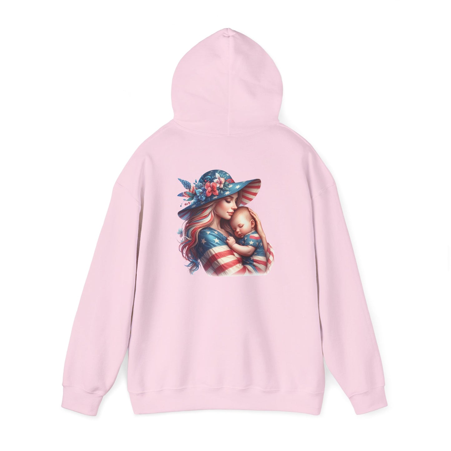 Patriotic Mother and Child Hoodie Indepen dence Day,