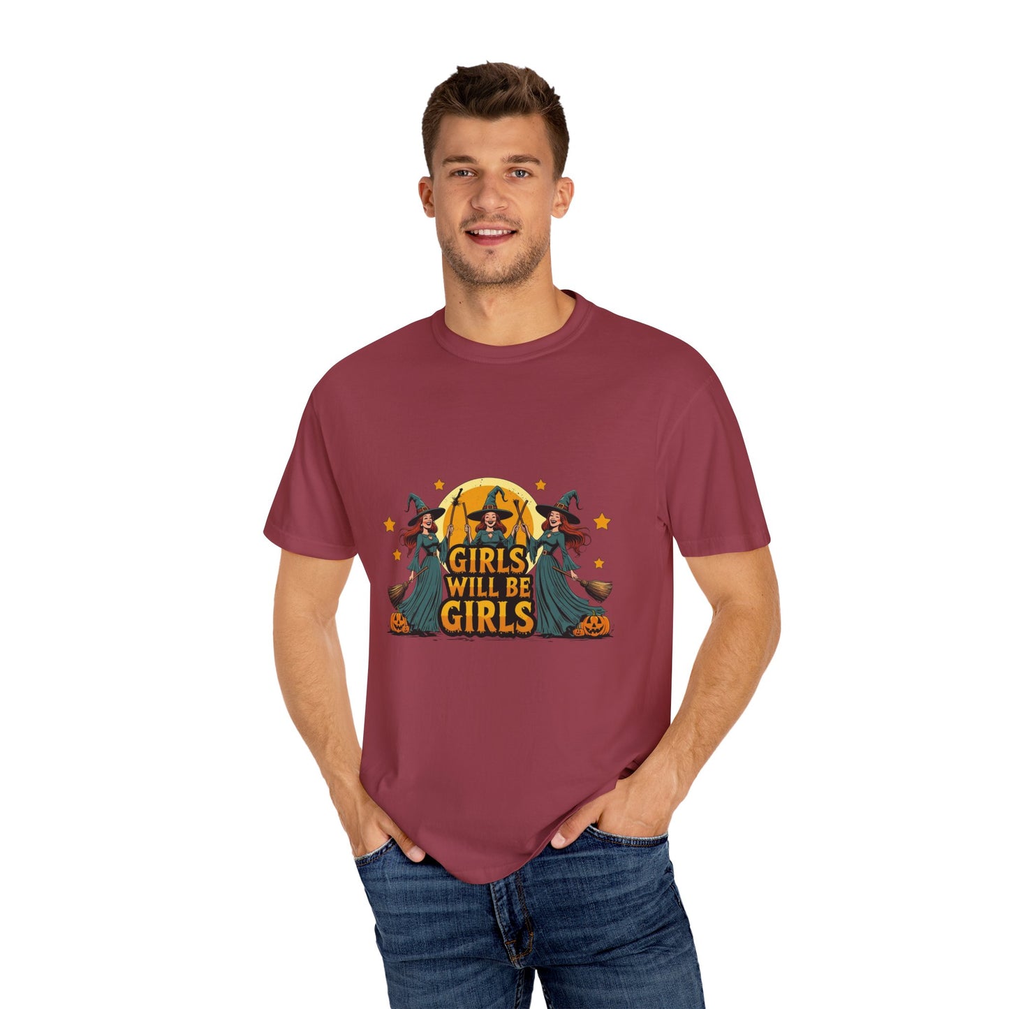 Spooky Witch T-Shirt for Halloween Fun, Girls Will Be Girls Tee, Unisex Halloween Shirt, Fall Fashion, Witch Costume Top