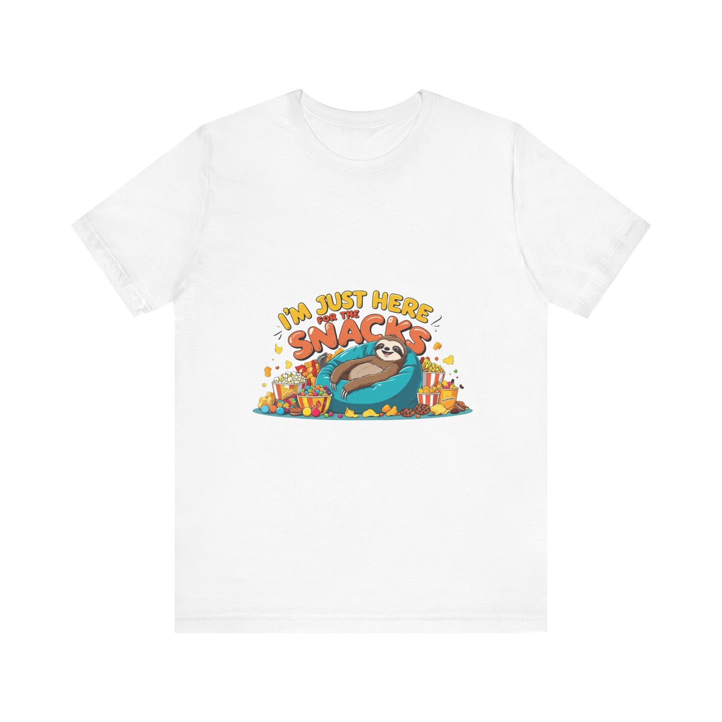 Snack Lover's Unisex Tee, Funny Graphic T-Shirt, Casual Wear, Gift for Foodies, Quirky Humor Apparel, Snack Time Essentials