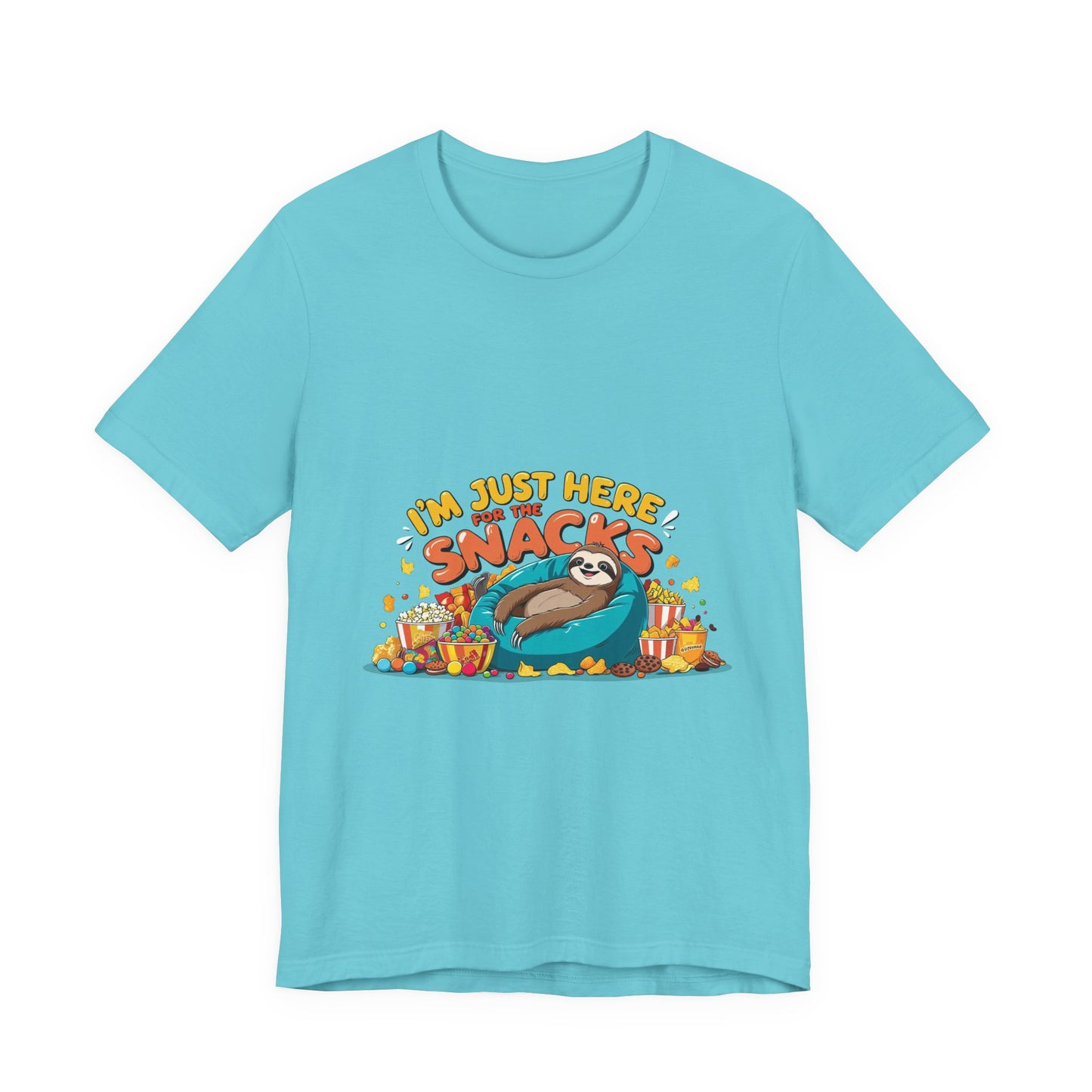 Snack Lover's Unisex Tee, Funny Graphic T-Shirt, Casual Wear, Gift for Foodies, Quirky Humor Apparel, Snack Time Essentials