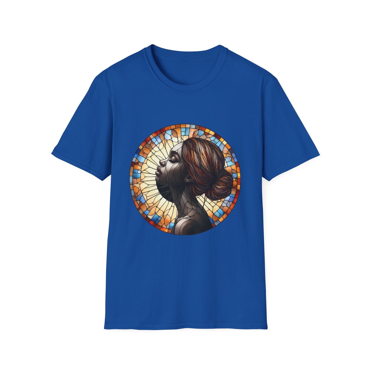 Stained Glass Portrait T-Shirt, Unisex Tee, Artistic Tee, Boho Fashion, Unique Gift, Self-Love Art