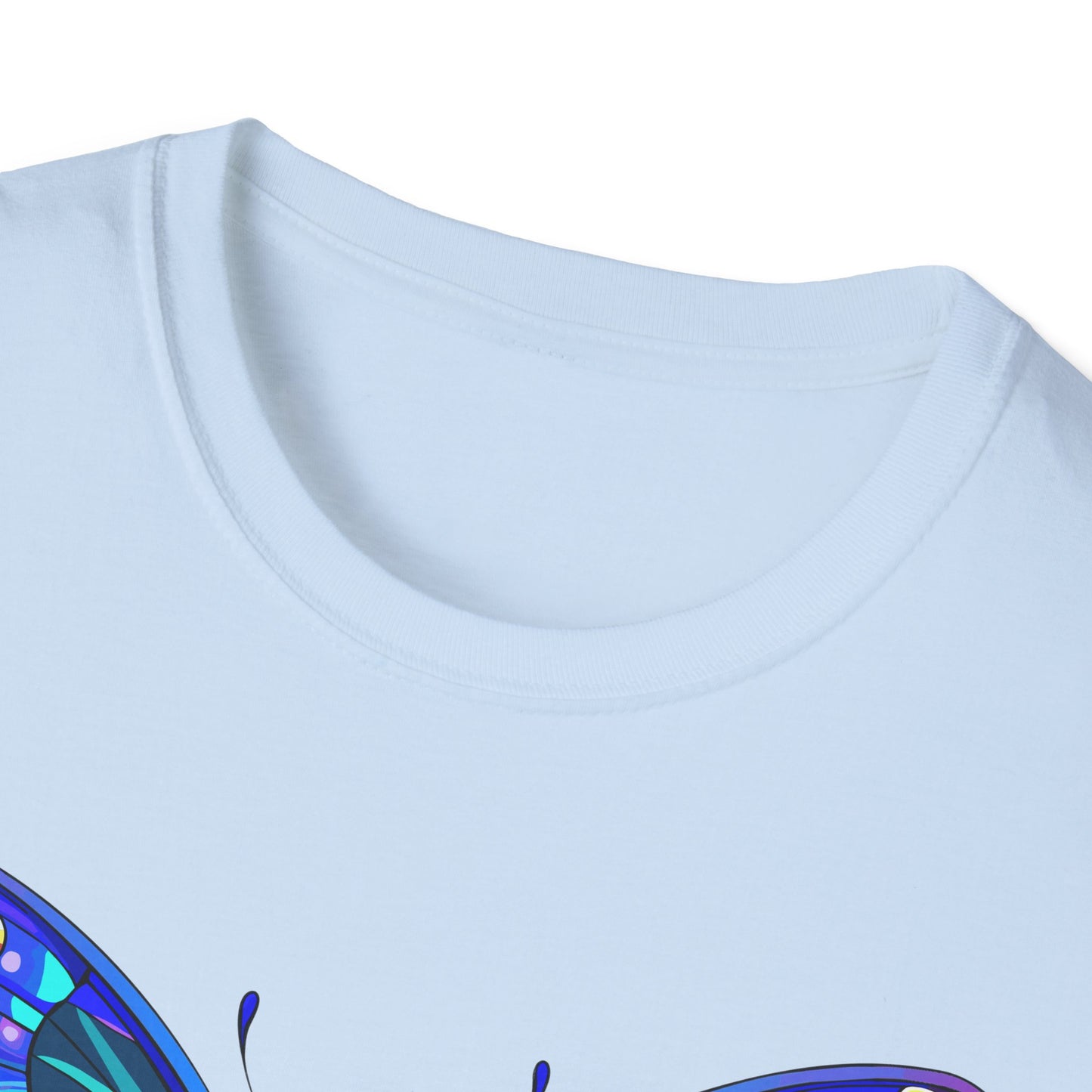 Butterfly Dreams Unisex Softstyle T-Shirt, Colorful Graphic Tee, Butterfly Shirt, Nature Lover Gift, Casual Wear, Unique Art T-Shirt
