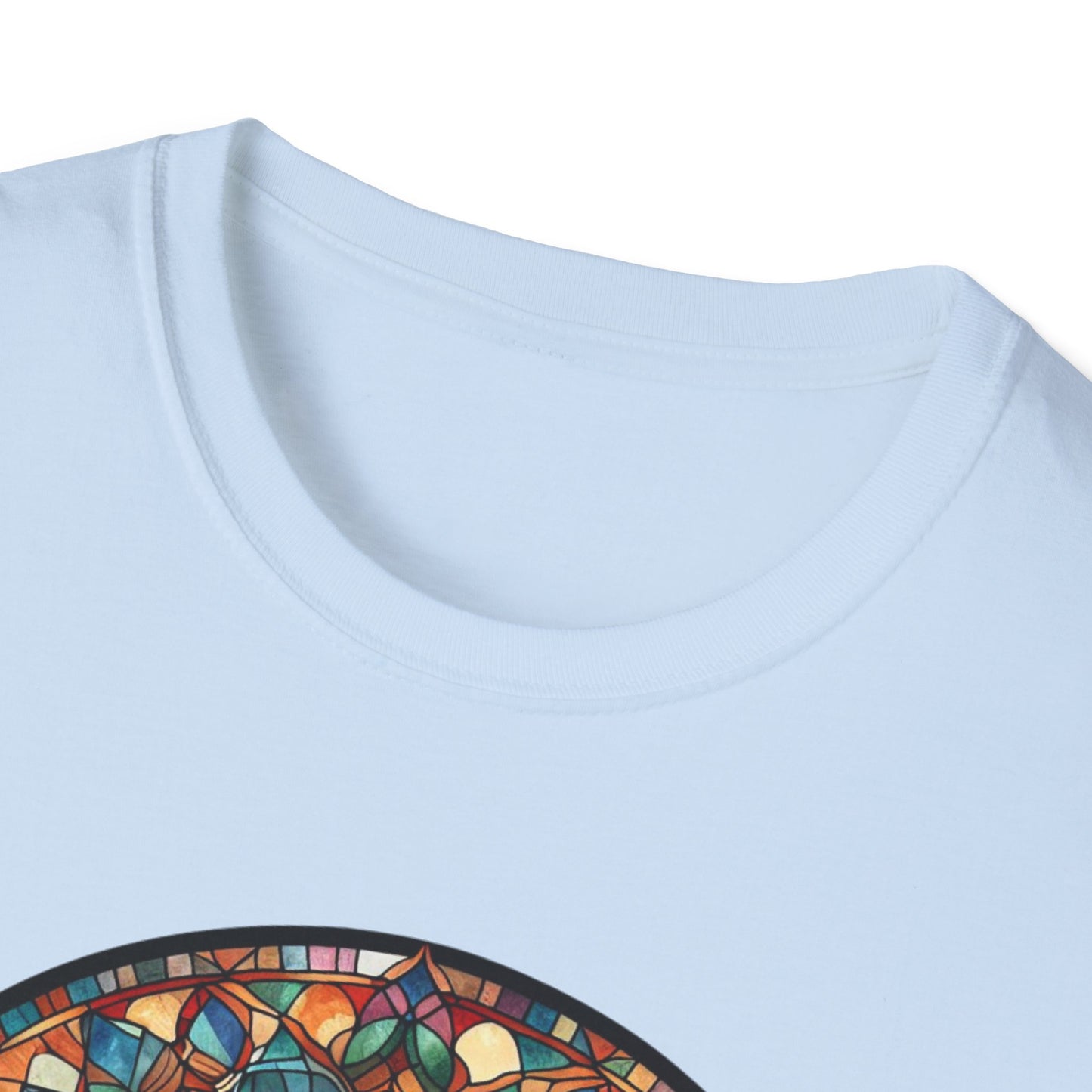 Colorful Cat Art Unisex Softstyle T-Shirt, Pet Lover Gift, Cute Cat Tee, Animal Lover Apparel, Unique Cat Graphic Shirt