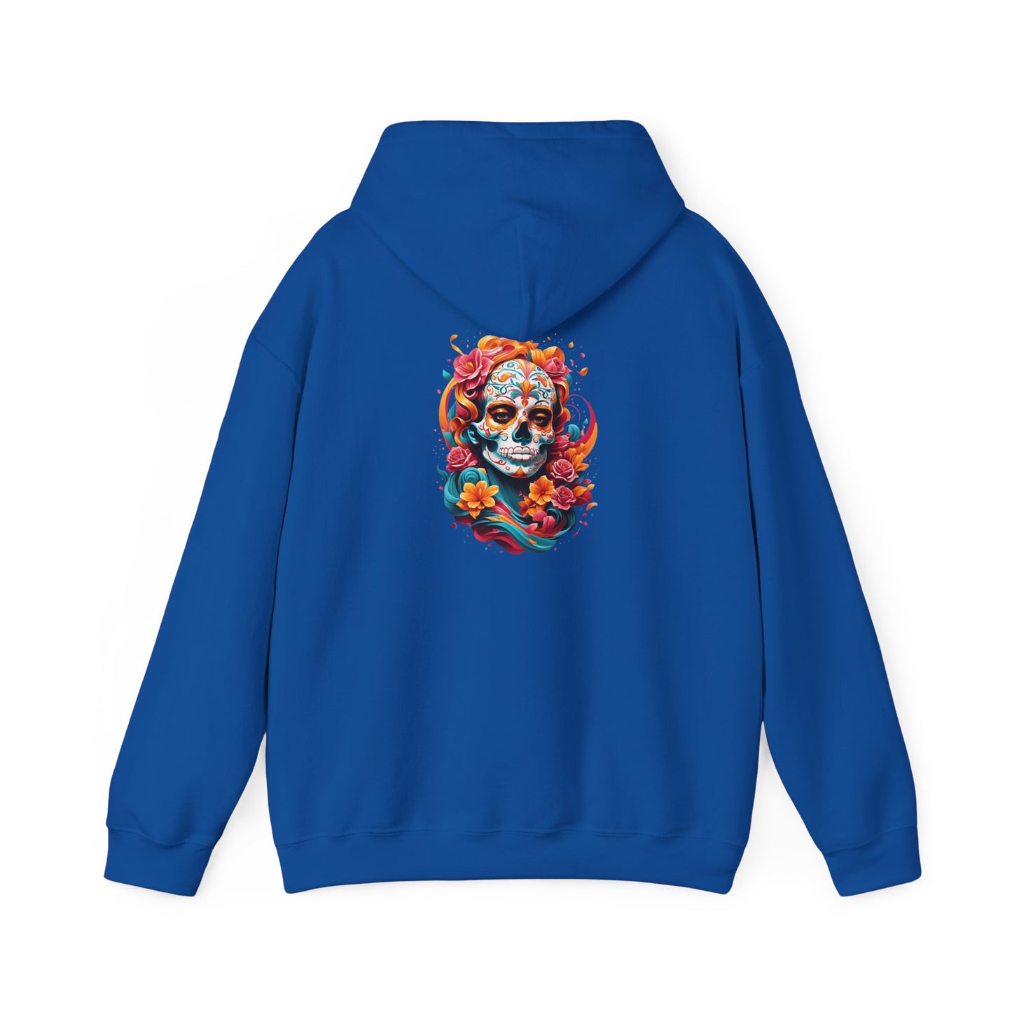 Colorful Skull Graphic Hooded Sweatshirt, personalized Unisex Hoodie, Casual Streetwear, Gift for Halloween, Cozy Outfit, Fall Fashion