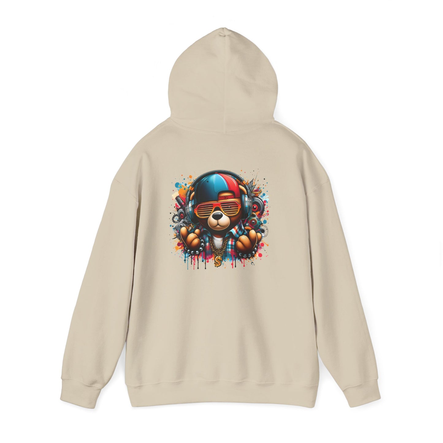 Colorful Bear Graphic Hoodie, personalized Unisex Sweatshirt for Animal Lovers, Gift for Birthdays, Casual Wear, Cozy Pullover, Streetwear Style