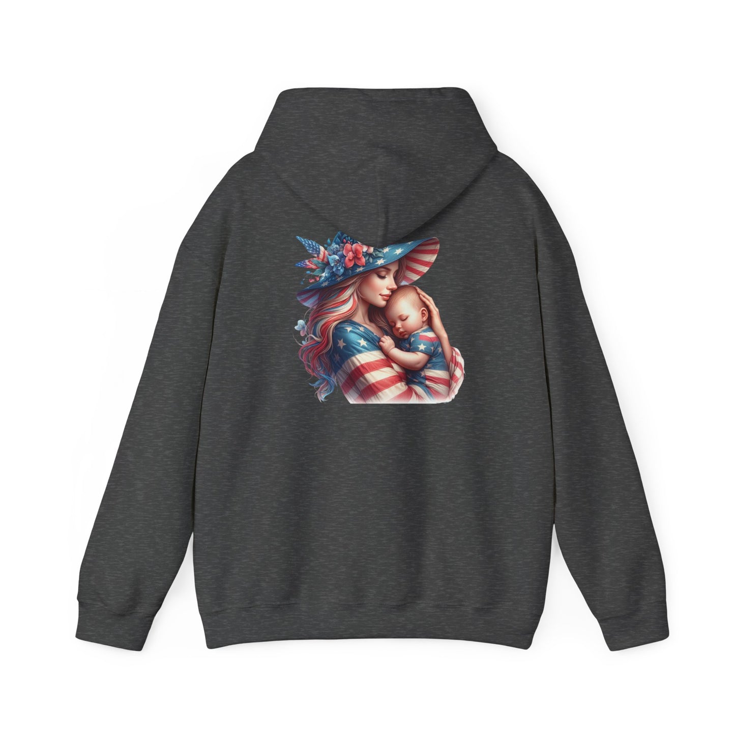 Patriotic Mother and Child Hoodie Indepen dence Day,